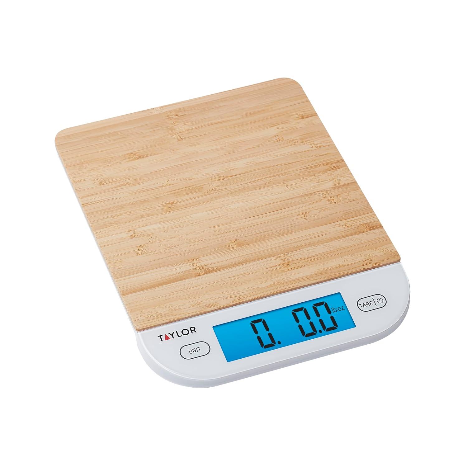Taylor Taylor Digital Eco-Friendly Bamboo Kitchen Food Scale