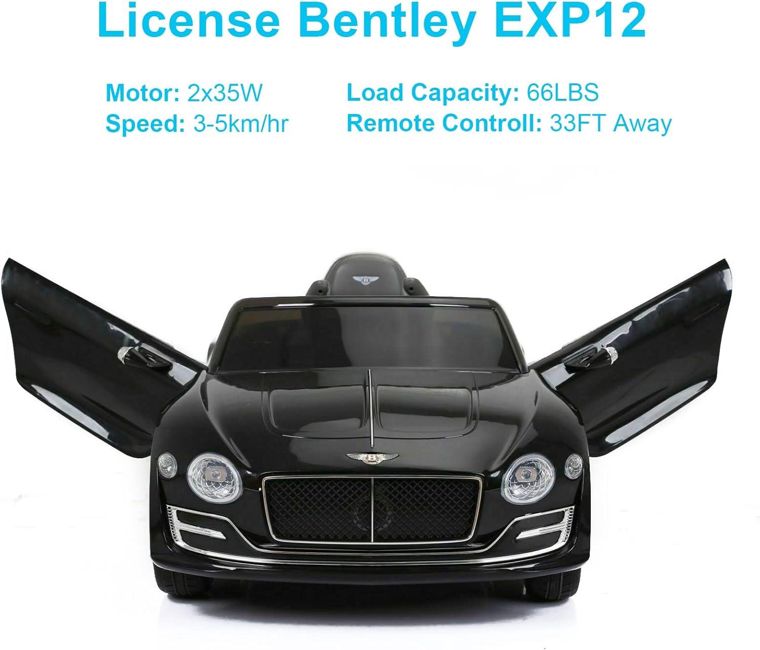 Kids Bentley Style GT Coupe EXP12 12V Battery Ride On Car Electric 2.4G Remote Control Green