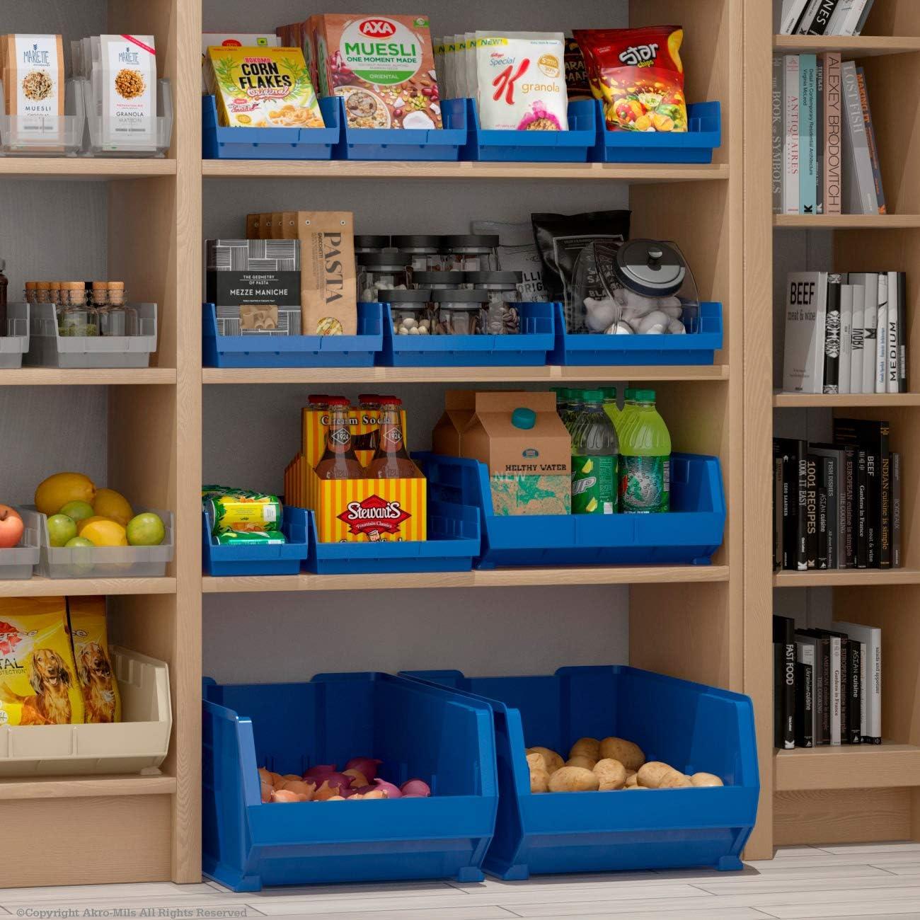 Red Plastic Organizer and Storage Bins for Kitchen and Pantry, 12-Inch, 24-Pack