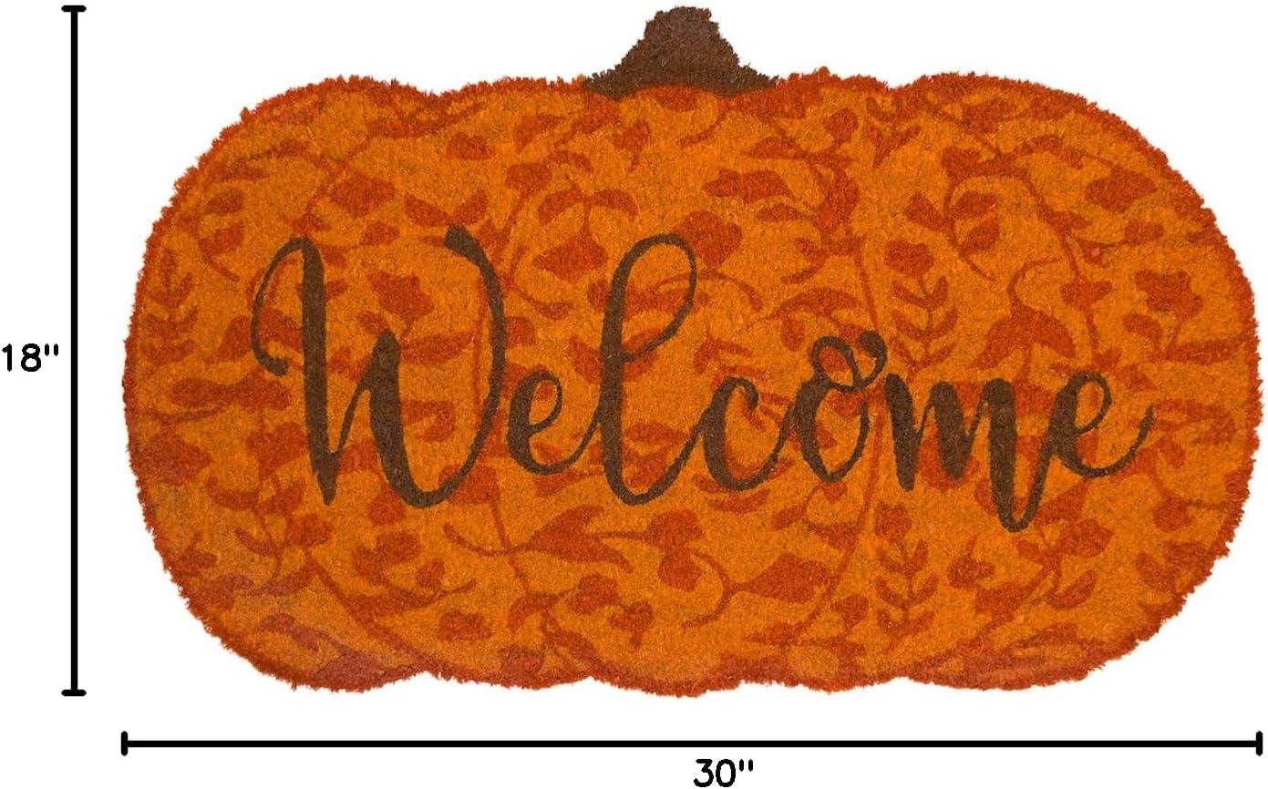 Briarwood Lane Coir Doormat 30x18 Welcome Pumpkin Fall Natural Fiber For Fall Coir Doormat