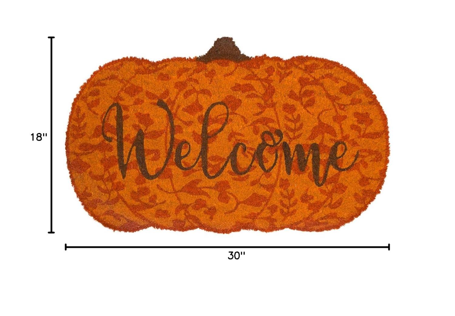 Briarwood Lane Coir Doormat 30x18 Welcome Pumpkin Fall Natural Fiber For Fall Coir Doormat