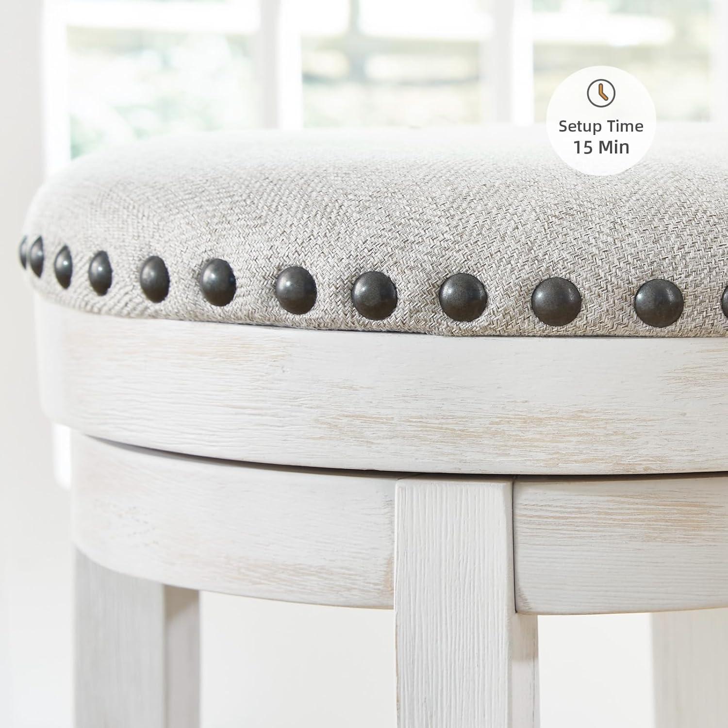 Daiah Swivel Upholstered Counter Stool