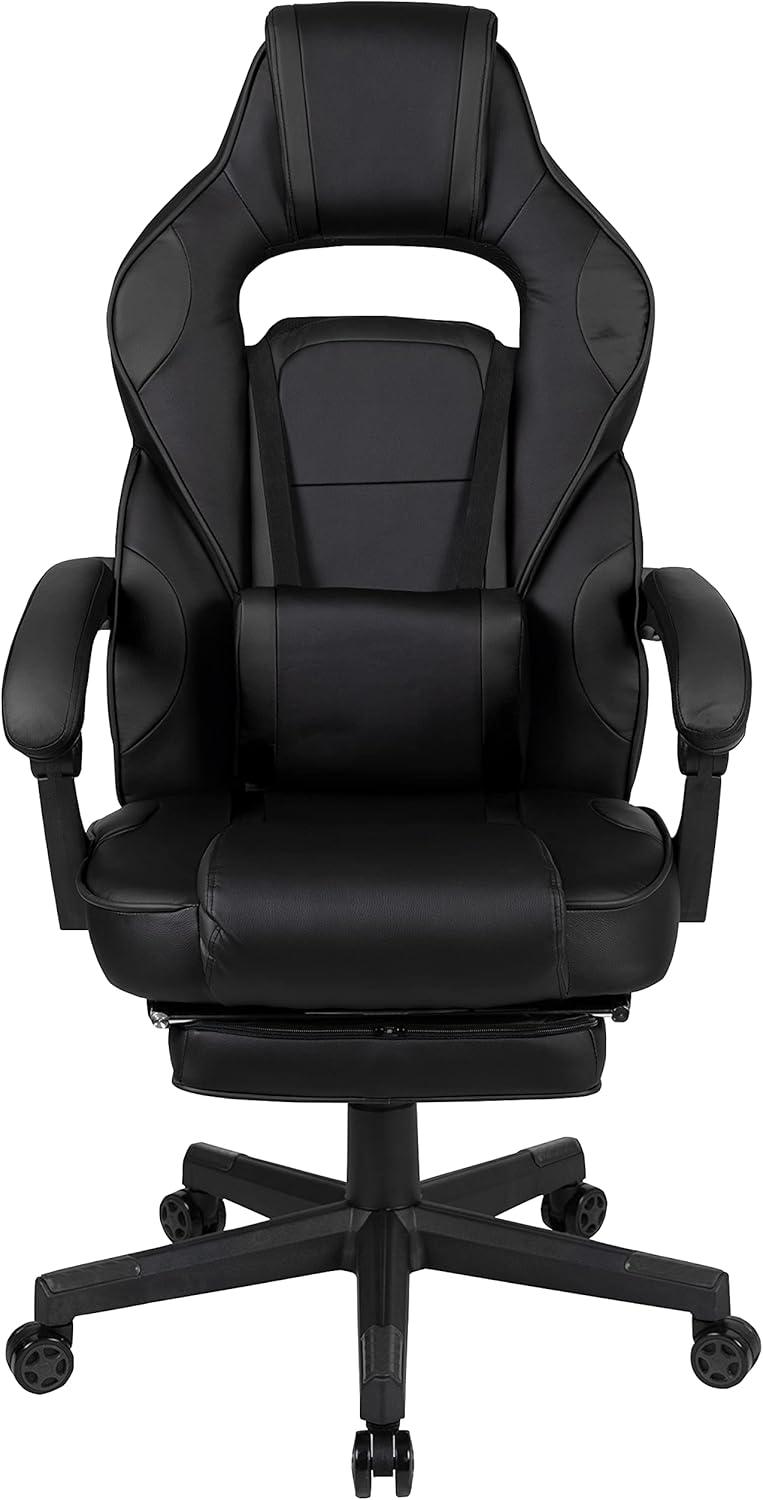 Flash Furniture X40 Gaming Chair Racing Ergonomic Computer Chair with Fully Reclining Back/Arms, Slide-Out Footrest, Massaging Lumbar