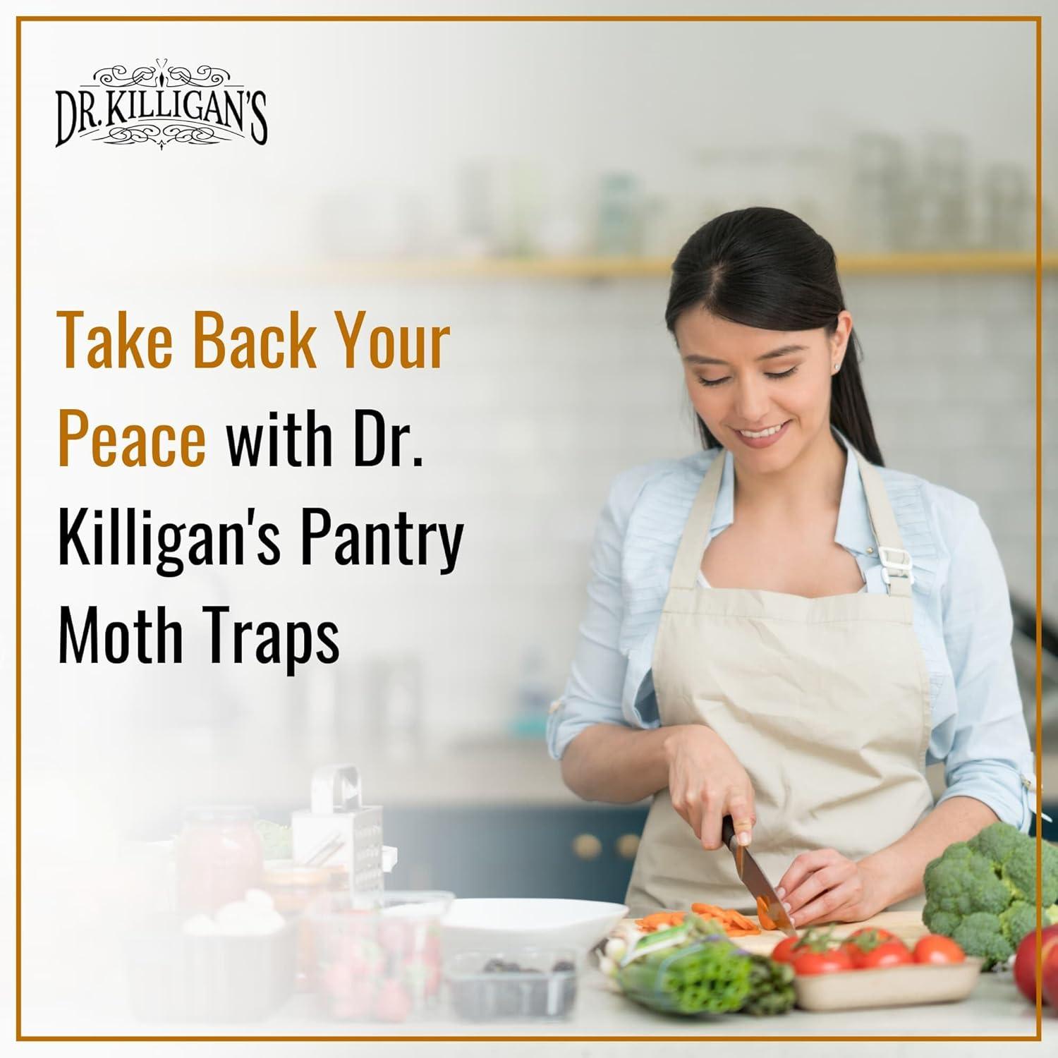 Dr. Killigan's Premium Pantry Moth Traps with Pheromones Prime | Safe, Non-Toxic with No Insecticides | Sticky Glue Trap for Food and Cupboard Moths in Your Kitchen | Organic (20, Blue)