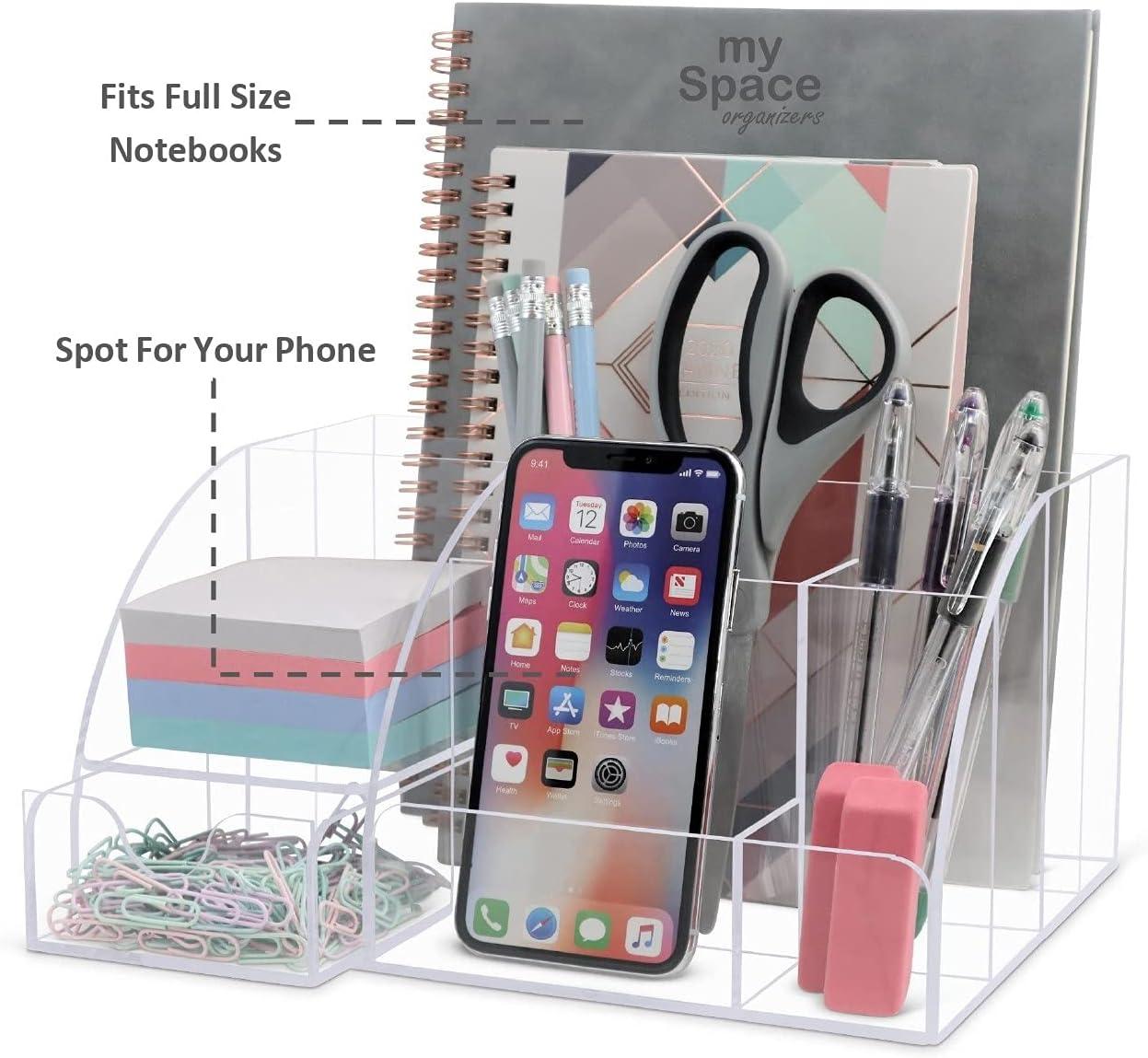 Clear Desk Organizer Acrylic For Home Office and School Supplies And Accessories