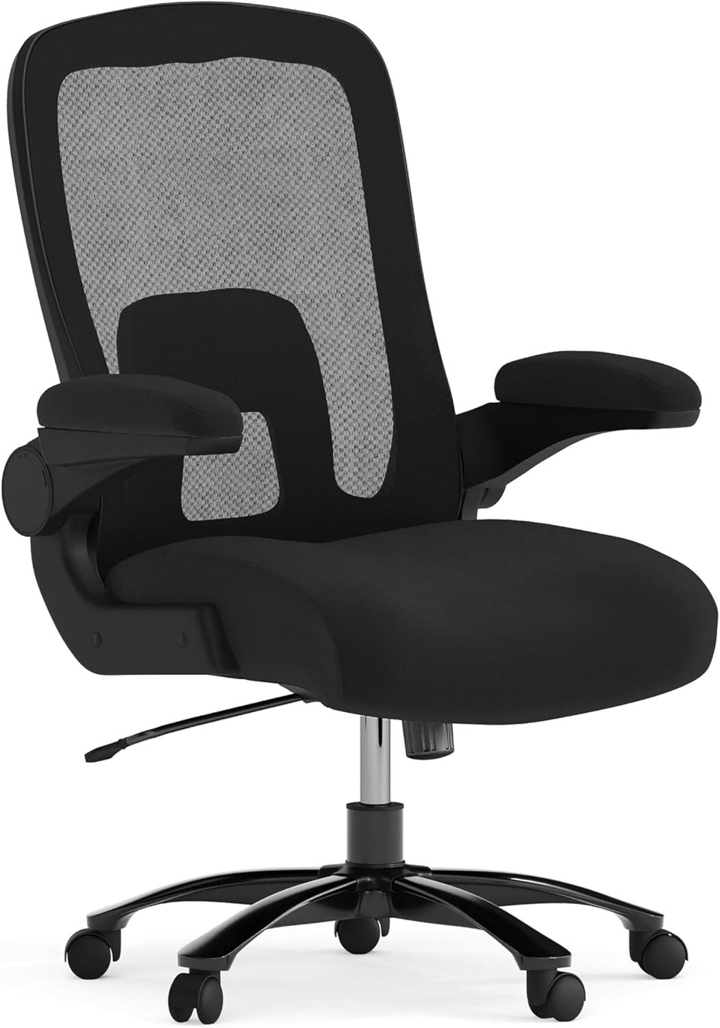 Flash Furniture HERCULES Series Big & Tall 500 lb. Rated Mesh Executive Swivel Ergonomic Office Chair with Adjustable Lumbar