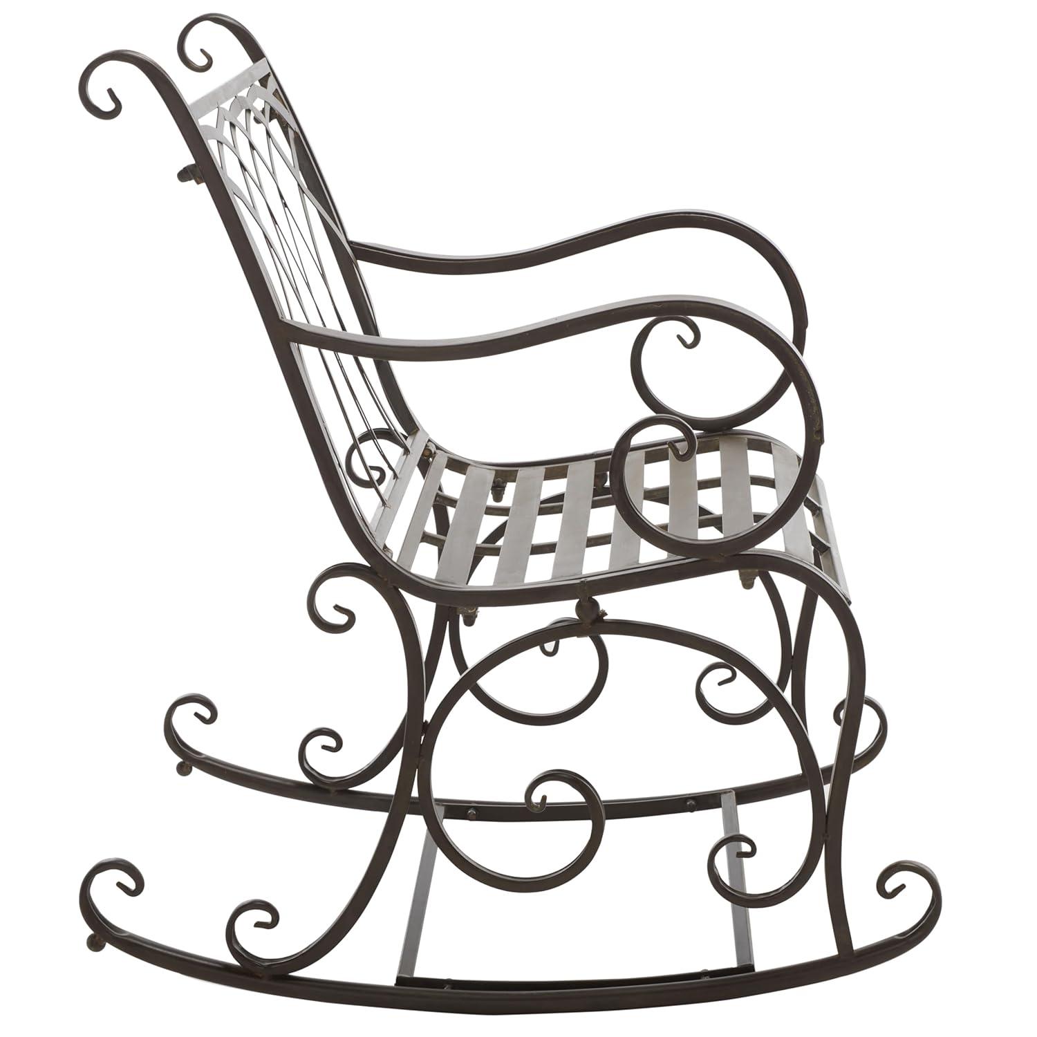 Medrano Rocking Chair Indoor/Outdoor - PAT5030 - Black Rust - Safavieh