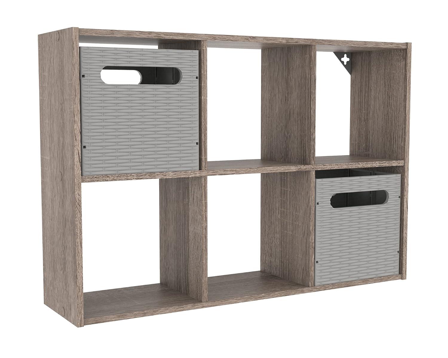 Mini 6-Cube Desktop or Wall Mounted Bookcase