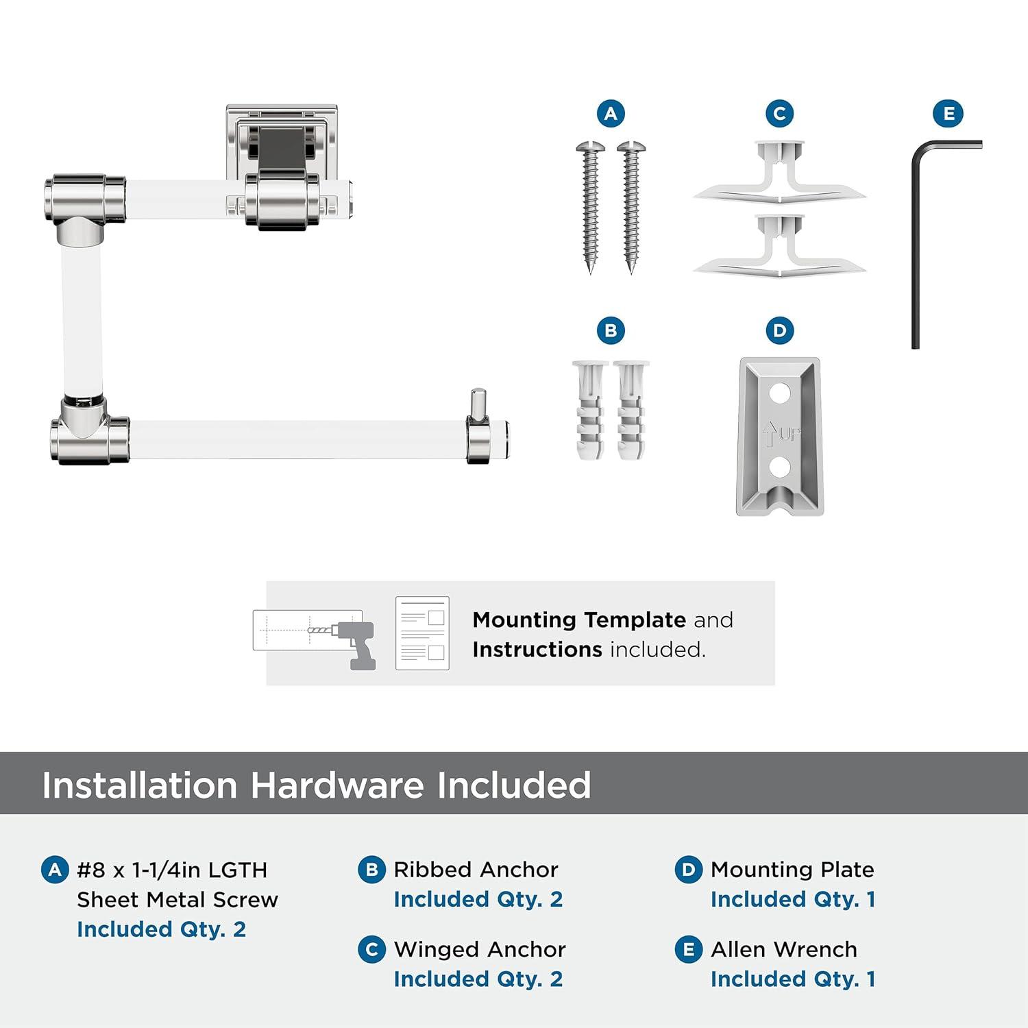 Amerock Glacio Clear/Chrome Open Towel Ring