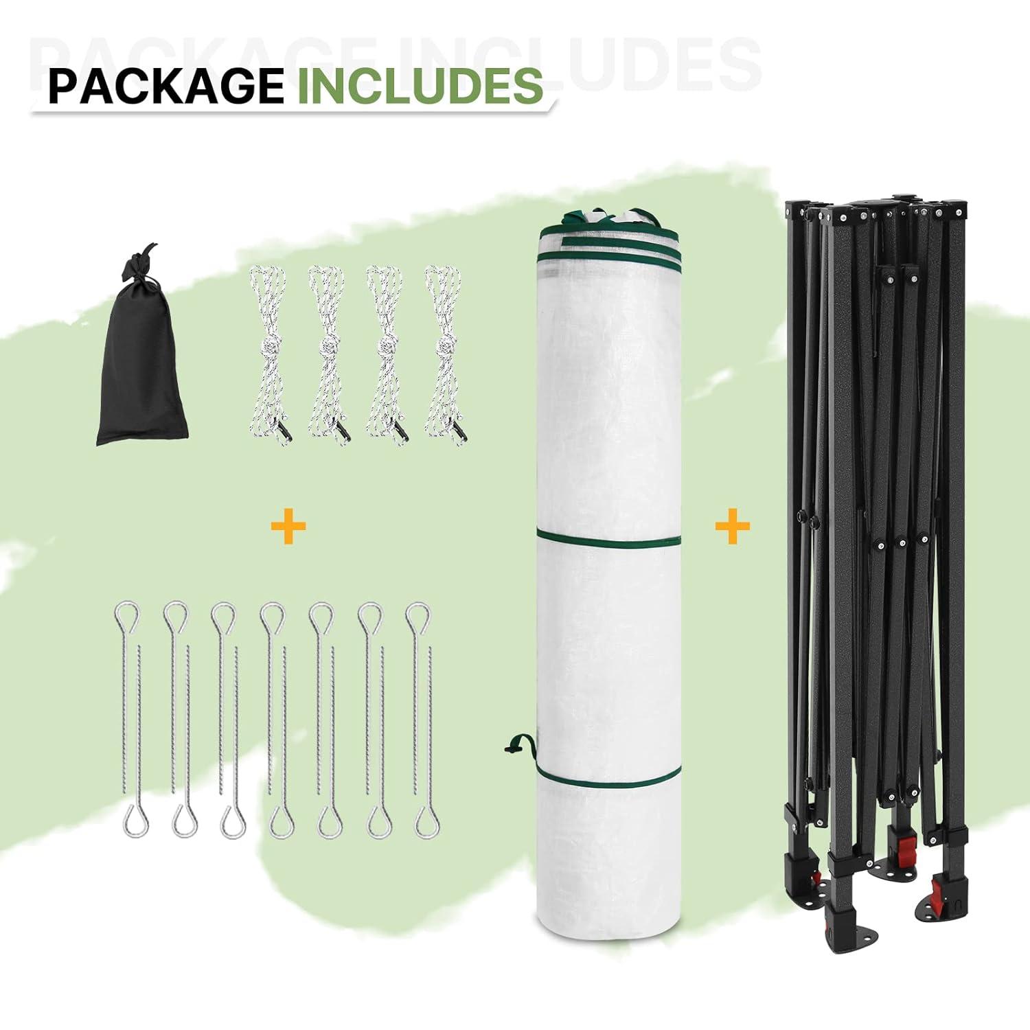 EAGLE PEAK Pop Up Greenhouse 8' W x 12' D Greenhouse
