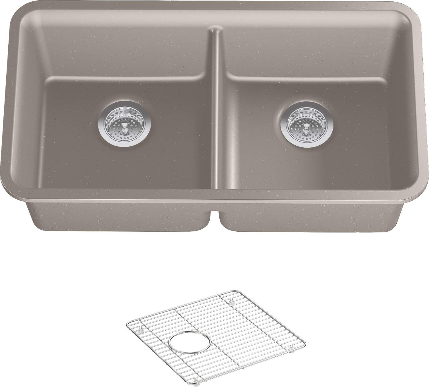 Cairn® 34" L x 18" W Under-Mount Double-Equal Kitchen Sink