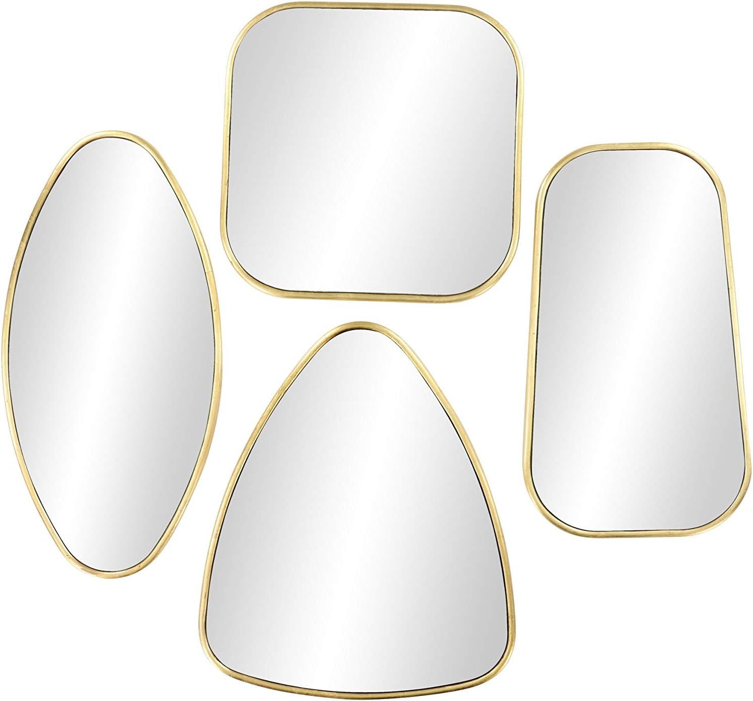 CosmoLiving Glamorous Gold Geometric Wall Mirror Set of 4