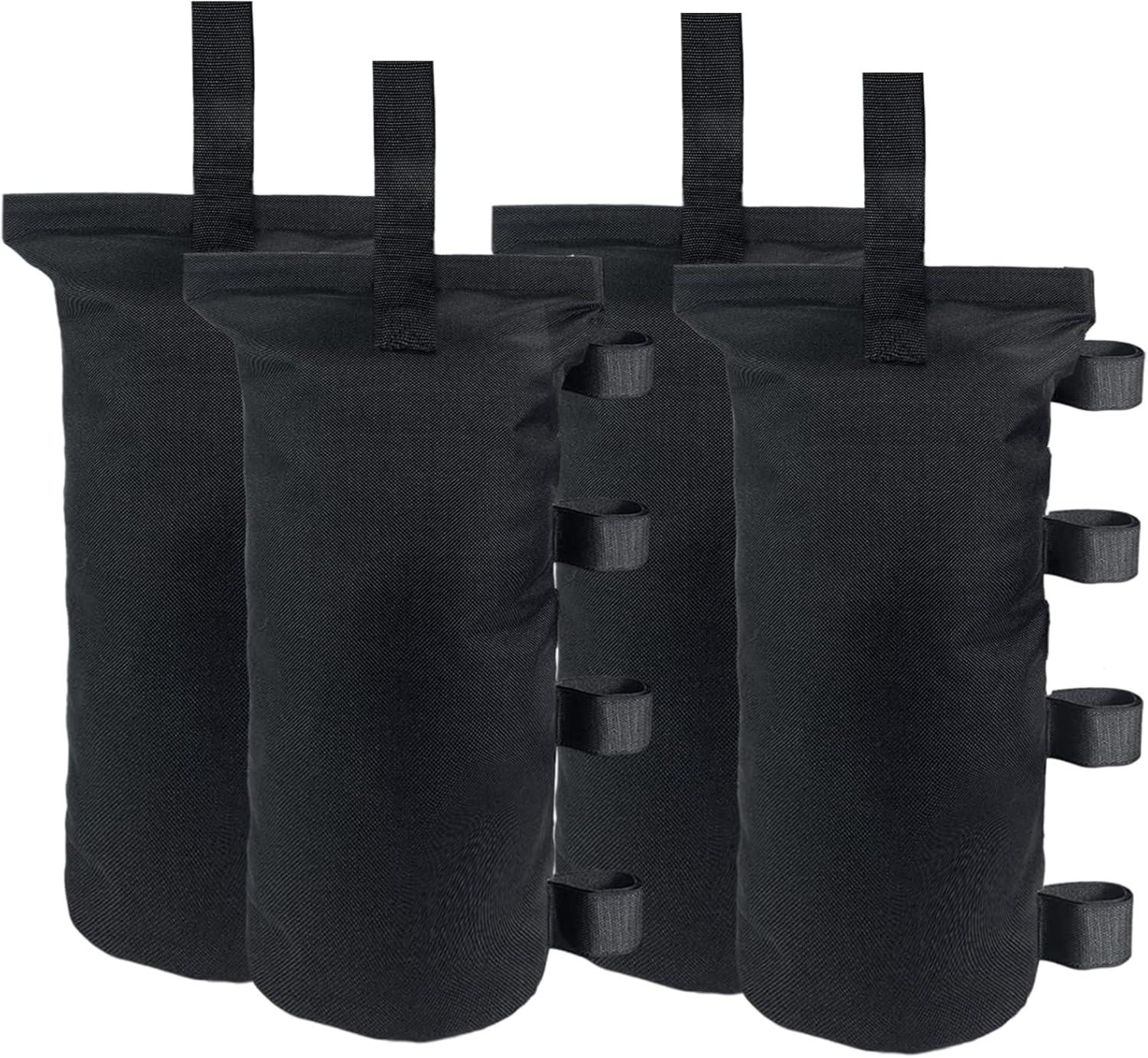 Black Heavy Duty Polyester Canopy Weight Bags Set of 4