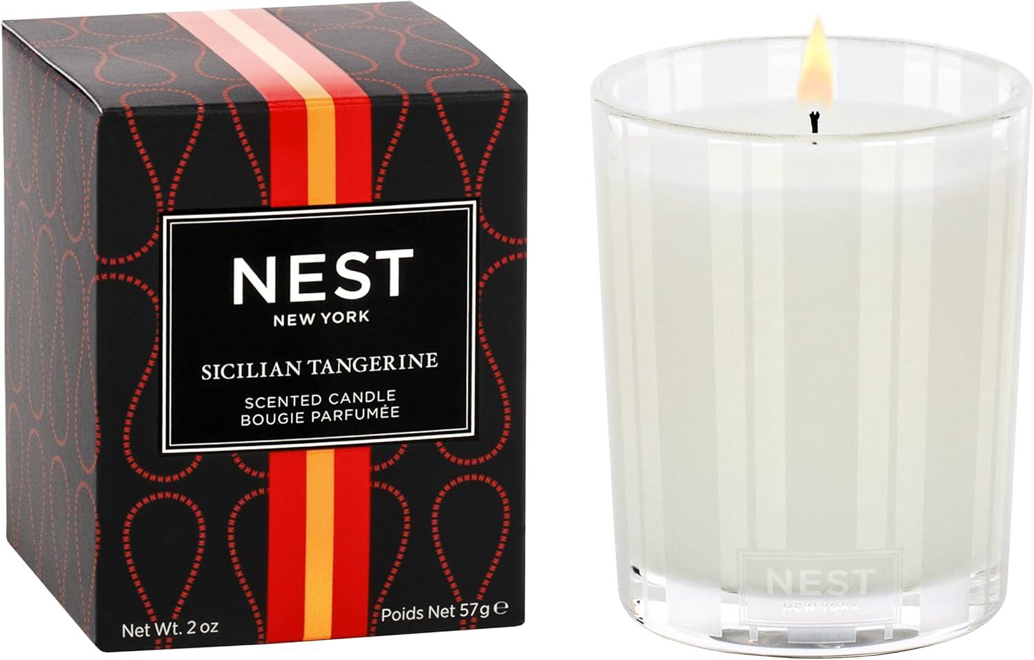 Sicilian Tangerine & Amber Scented Soy Votive Candle