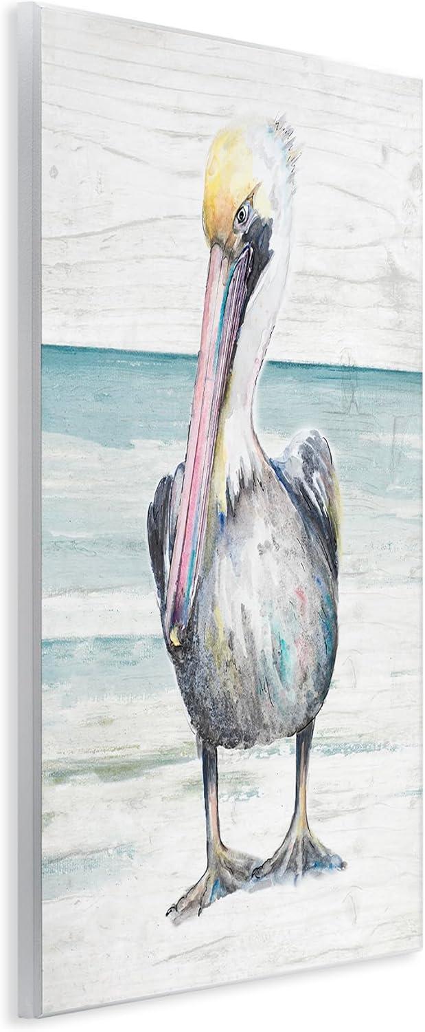 Stupell Industries " Pelican Bird Standing Beach Sand Grain Pattern " by Patricia Pinto