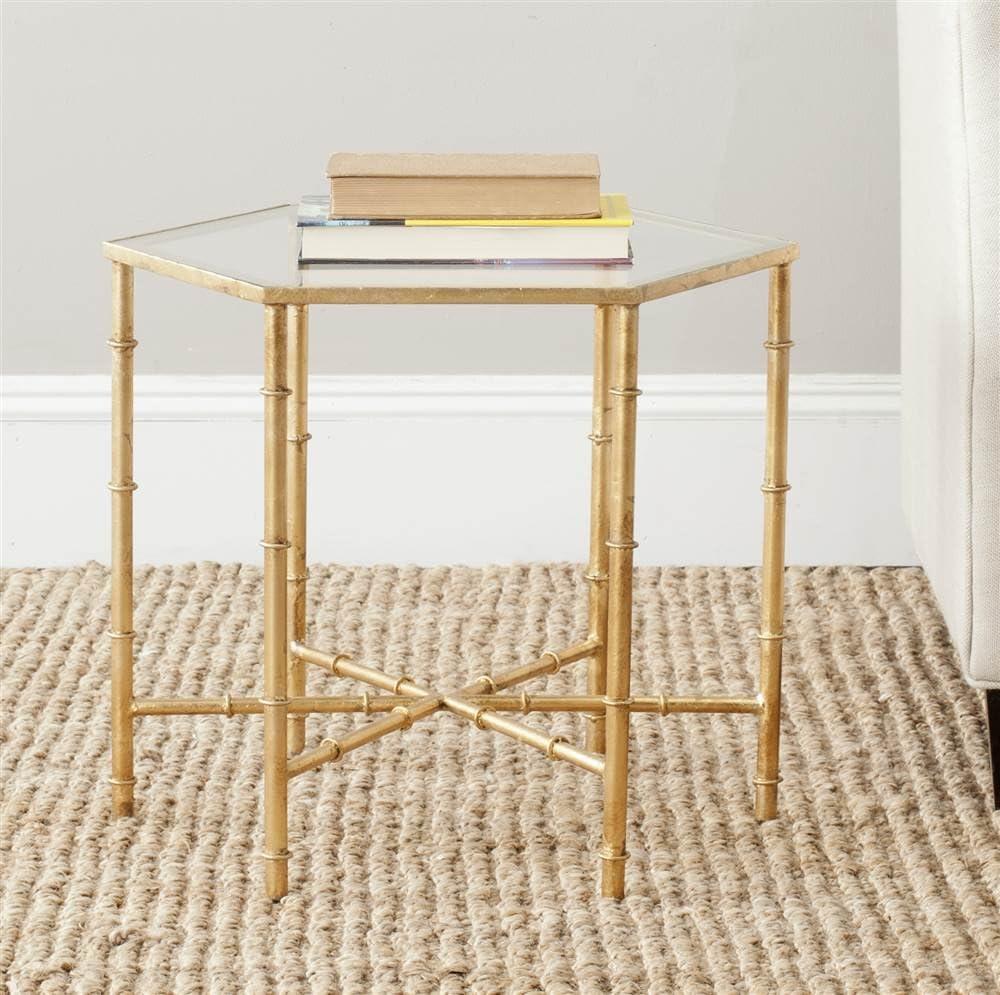 Kerri Accent Table - Gold/Clear Glass - Safavieh.