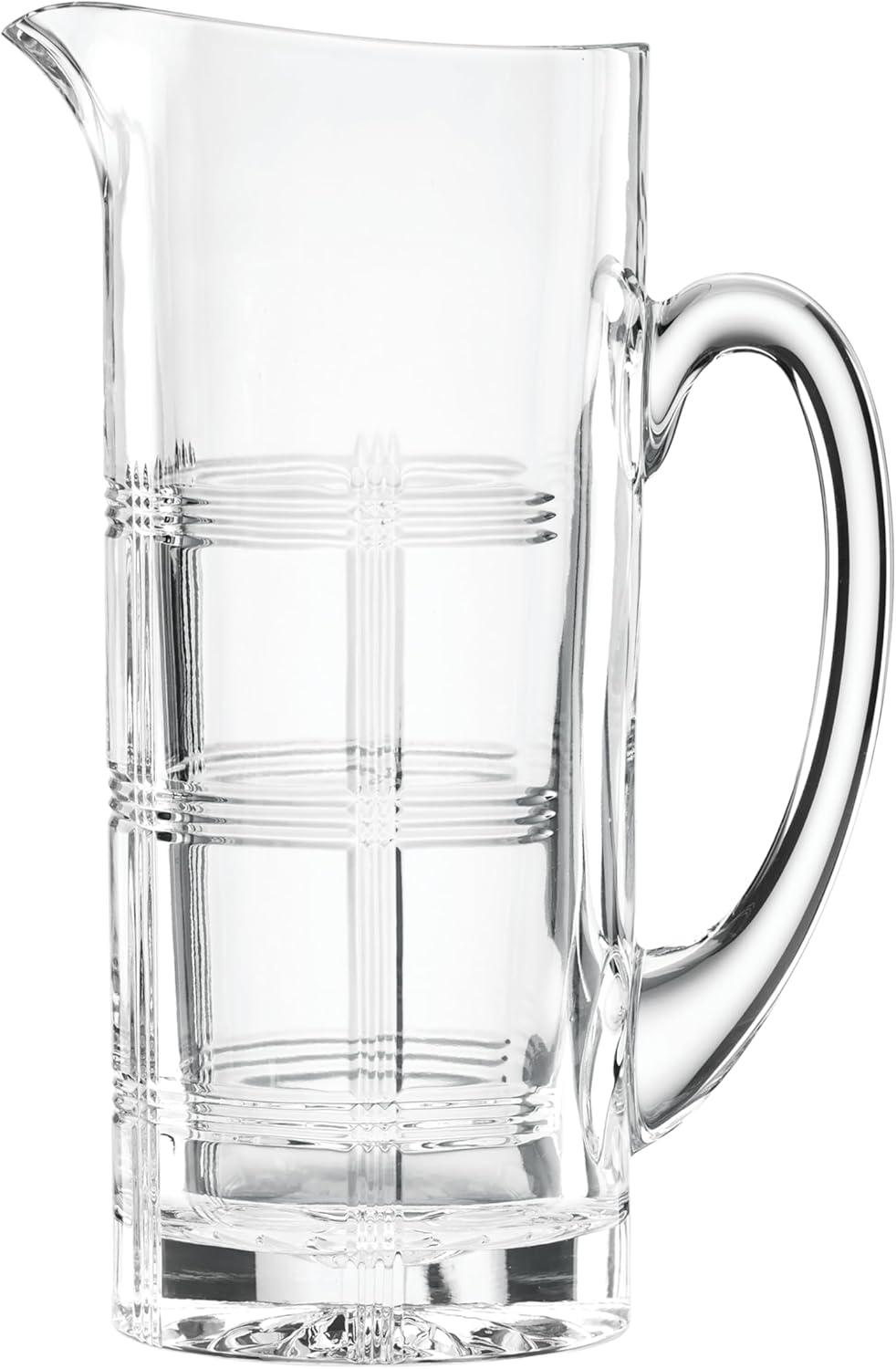 Hudson Clear Hand-Cut Crystal Pitcher