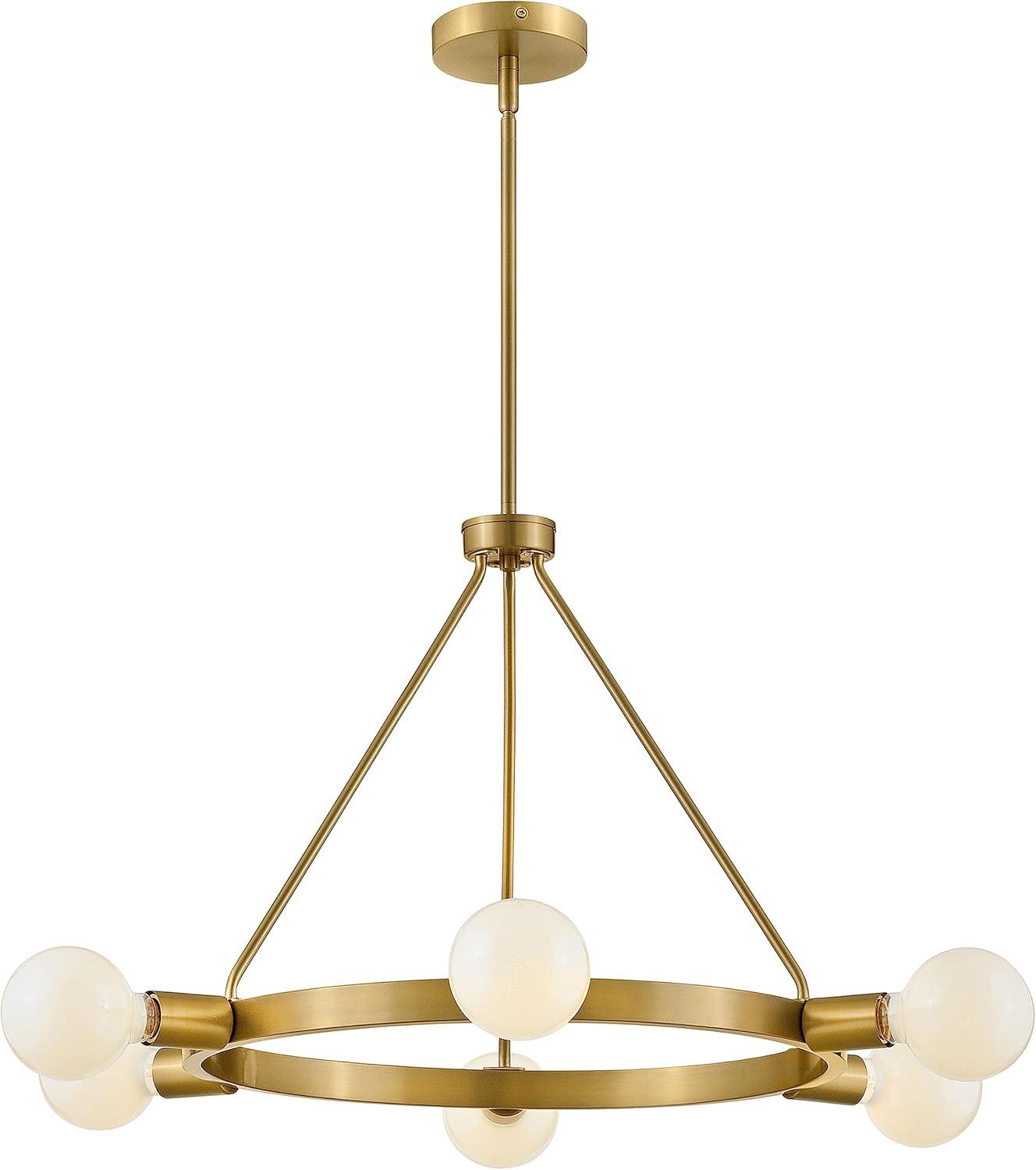 Lark Orla 6 - Light Chandelier in  Lacquered Brass