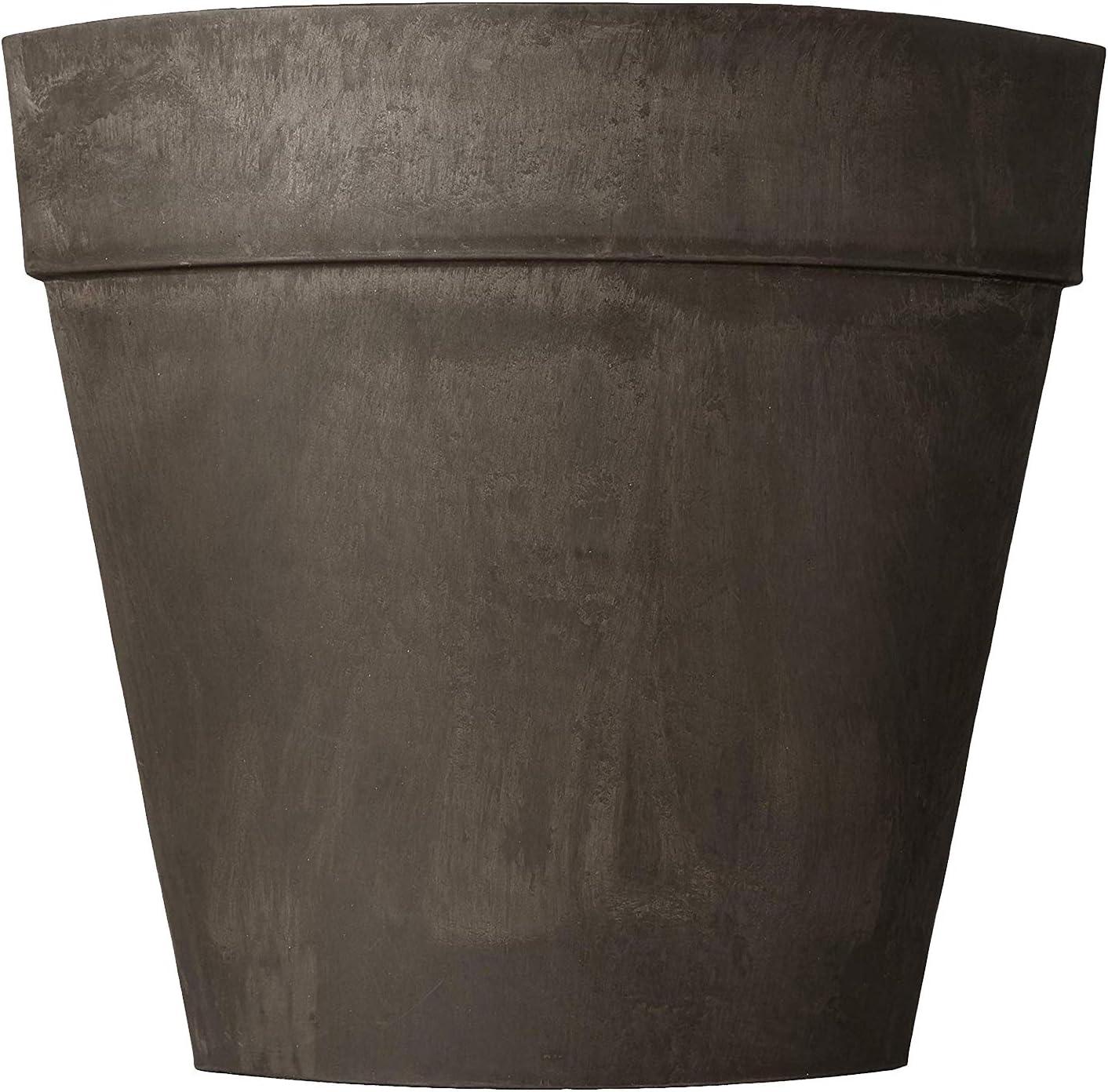 Large Dark Charcoal Recycled Plastic Corner Planter Pot