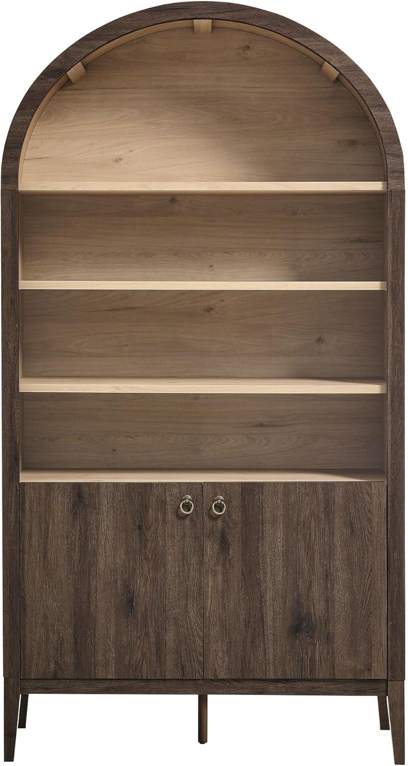 Modway Nolan 74" Tall Arched Storage Display Cabinet Bookshelf
