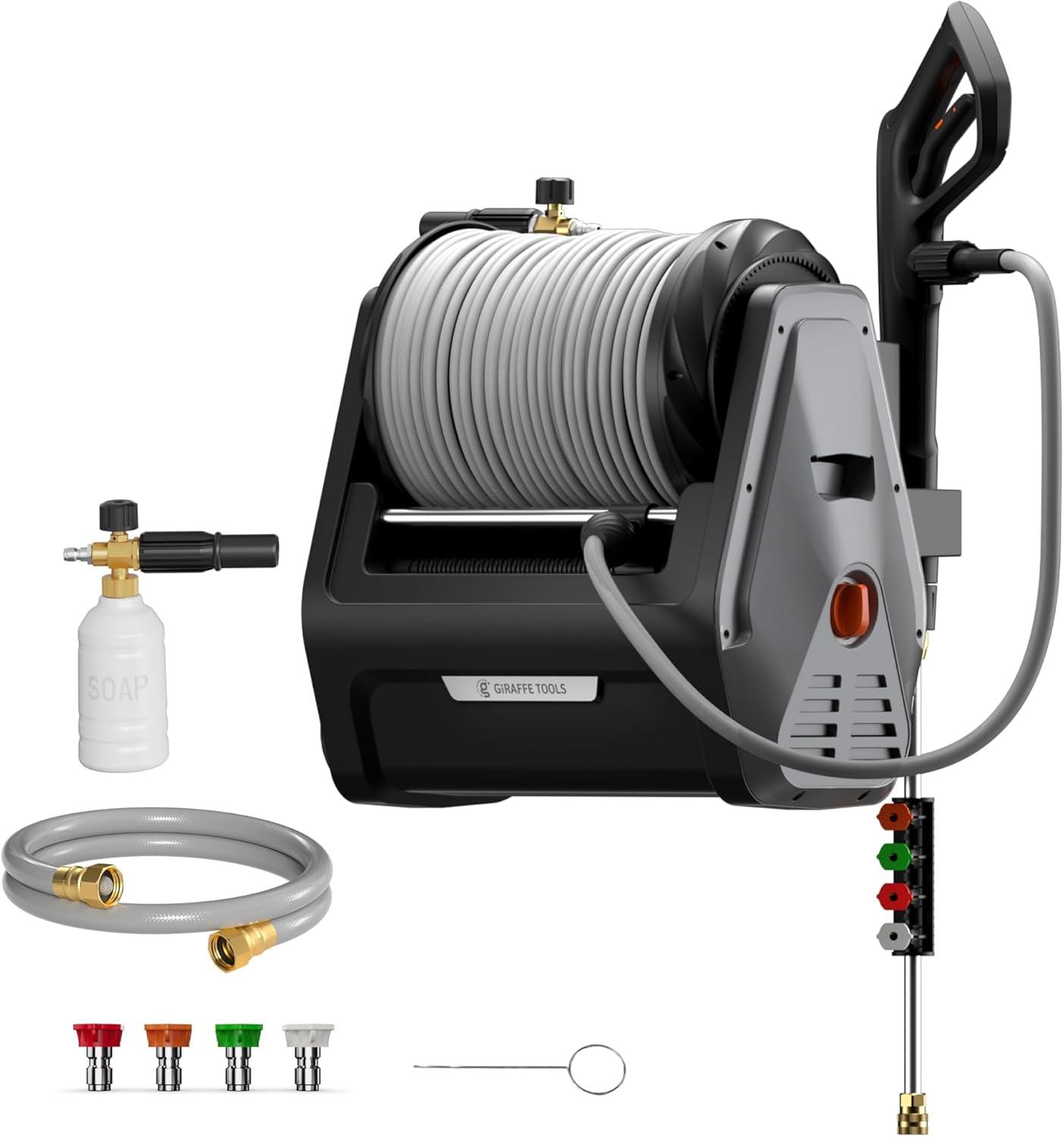 Giraffe Tools Grandfalls G30 2400-PSI 1.1-GPM Cold Water Electric Pressure washer with 4 Spray Tips
