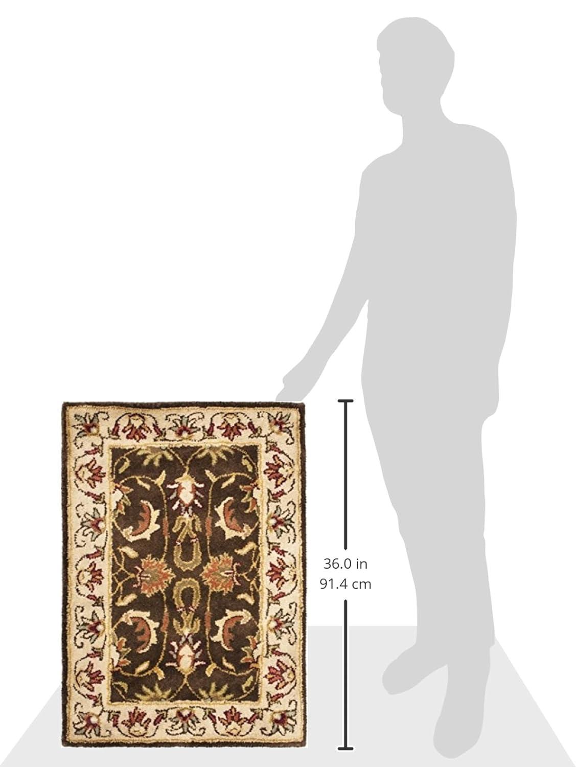 Heritage HG818 Hand Tufted Runner Rug - Brown/Beige - 2'3"x6' - Safavieh.