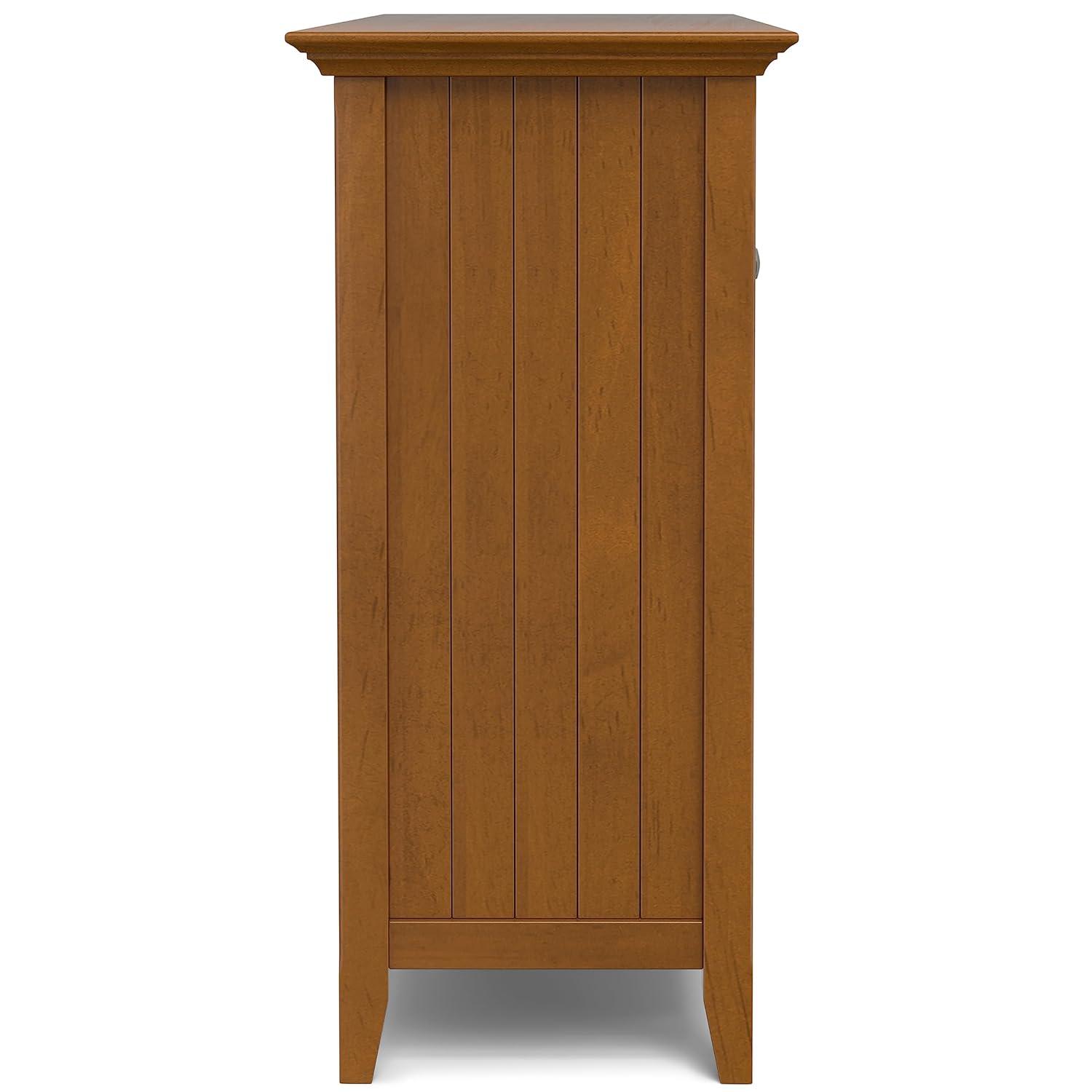 Simpli Home Bedford 54" Wide SOLID WOOD Sideboard Buffet and Wine Rack