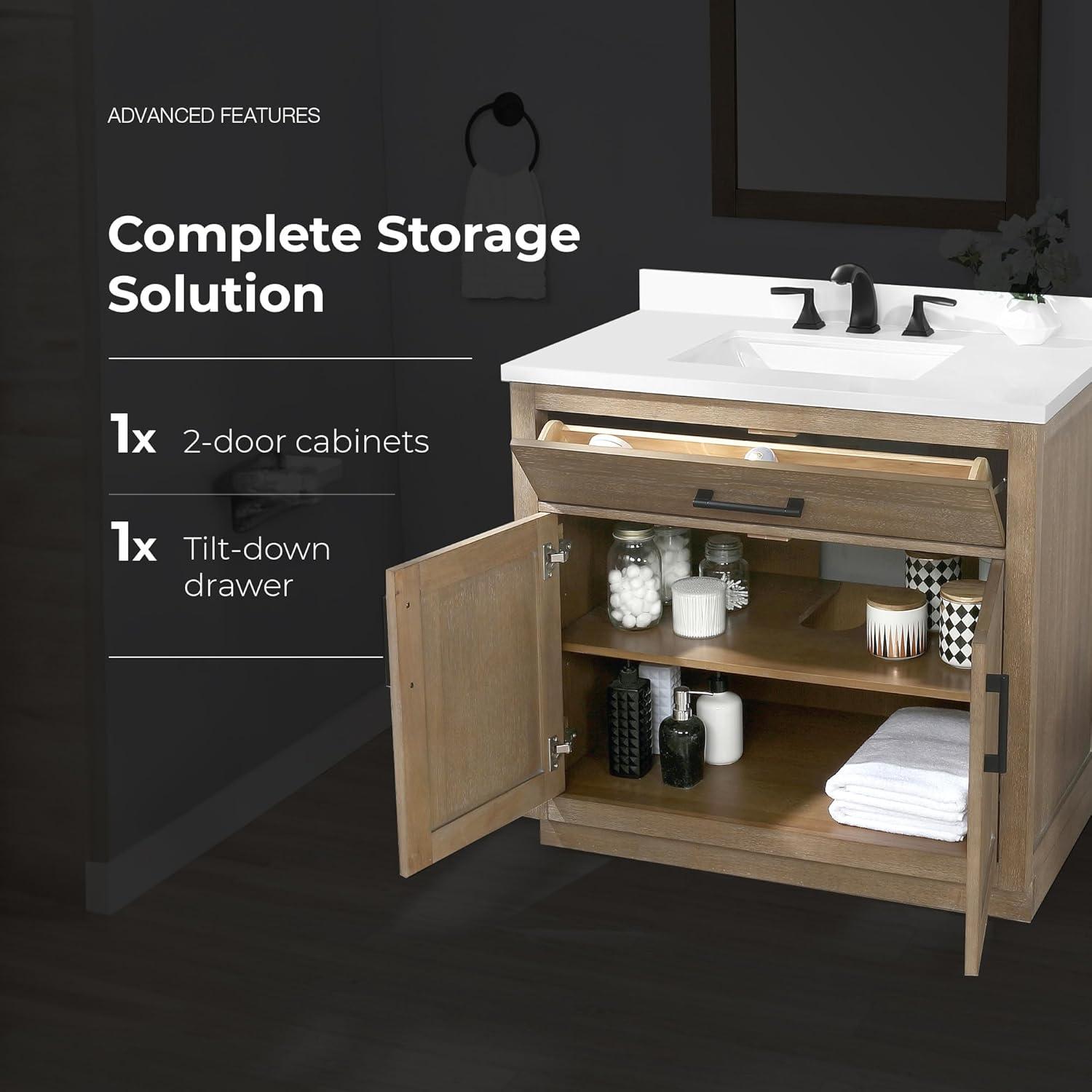 OVE Decors Bailey Single Bathroom Vanity with Premium Countertop