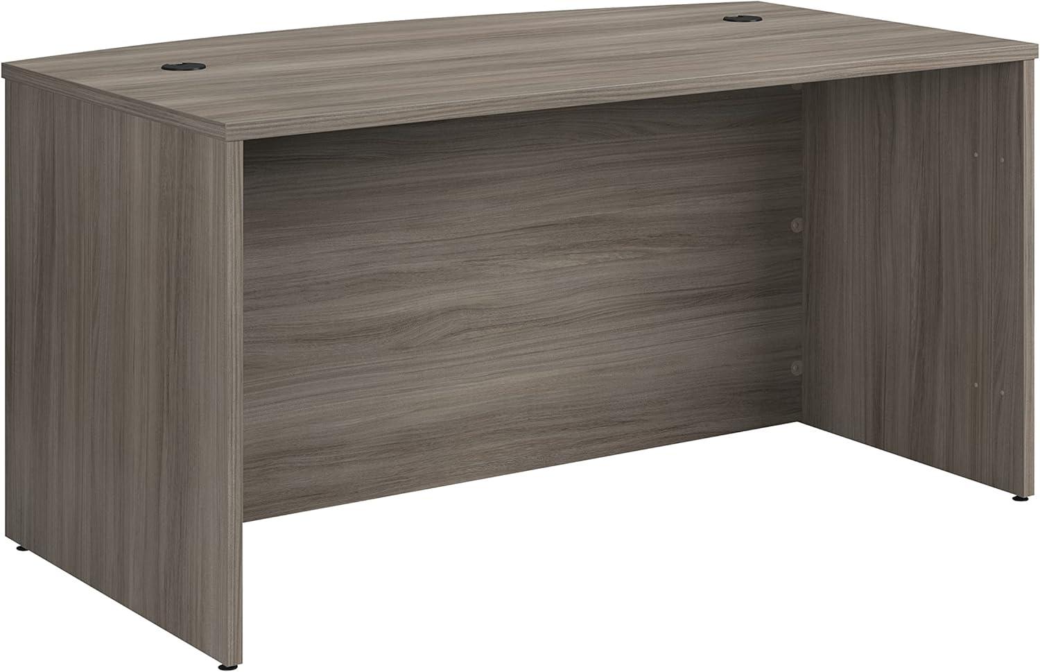 Hudson Elm 60'' Bowfront Executive Desk with Melamine Top