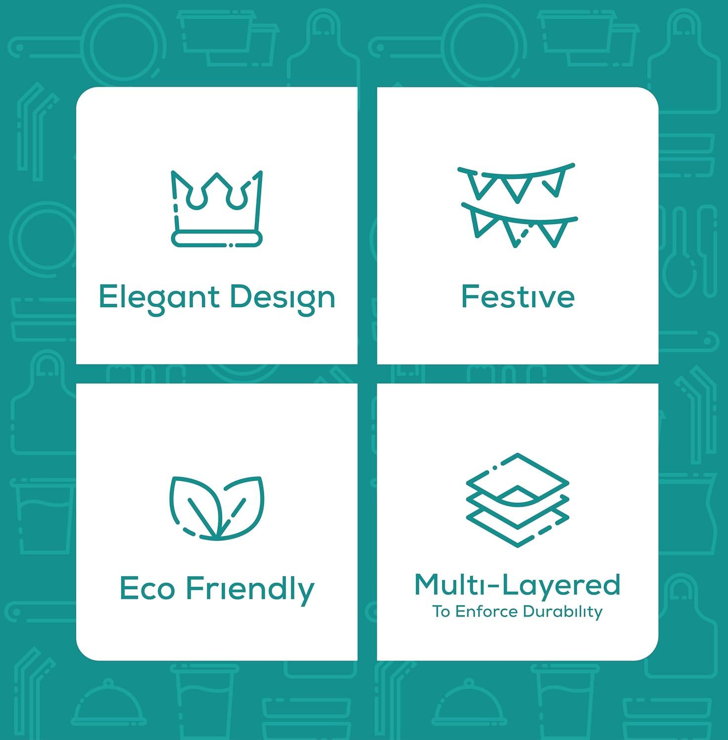 Comfy Package Hot Pink & Gold Biodegradable Straws Disposable Paper Straws, 200-Pack