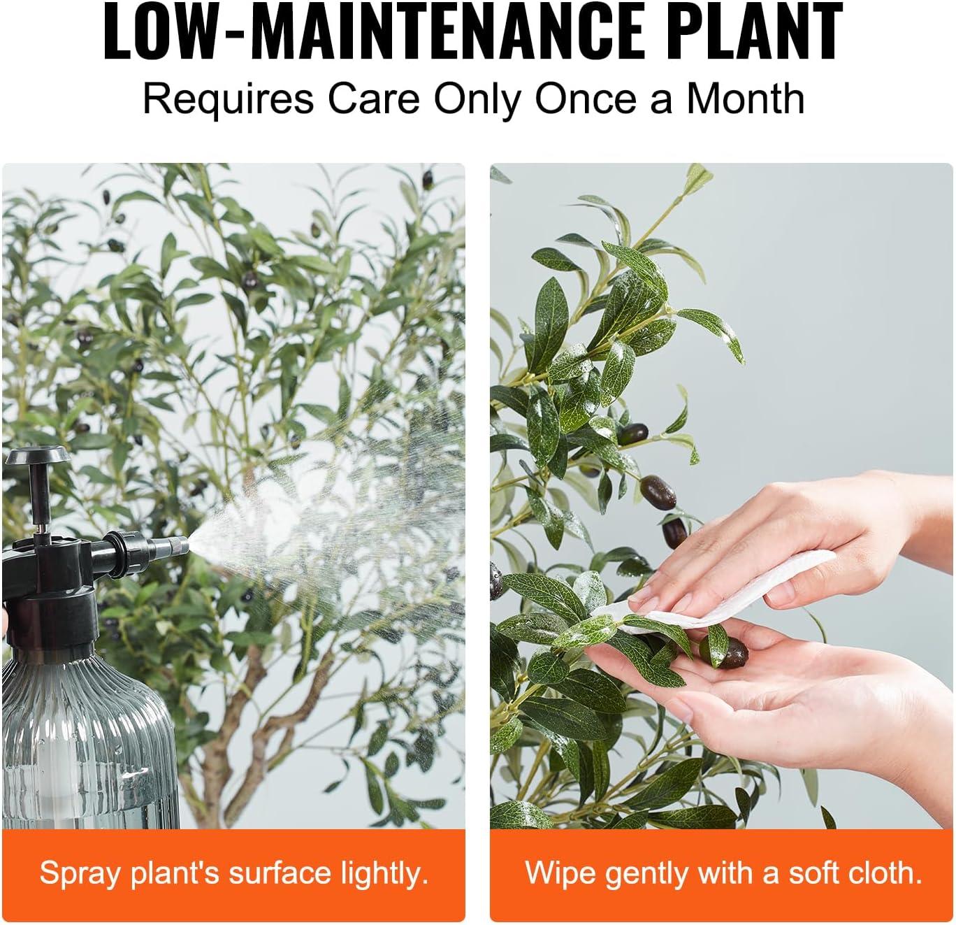 6 ft. Artificial Olive Tree Secure PE Material and Anti-Tip Tilt Protection Low-Maintenance Plant