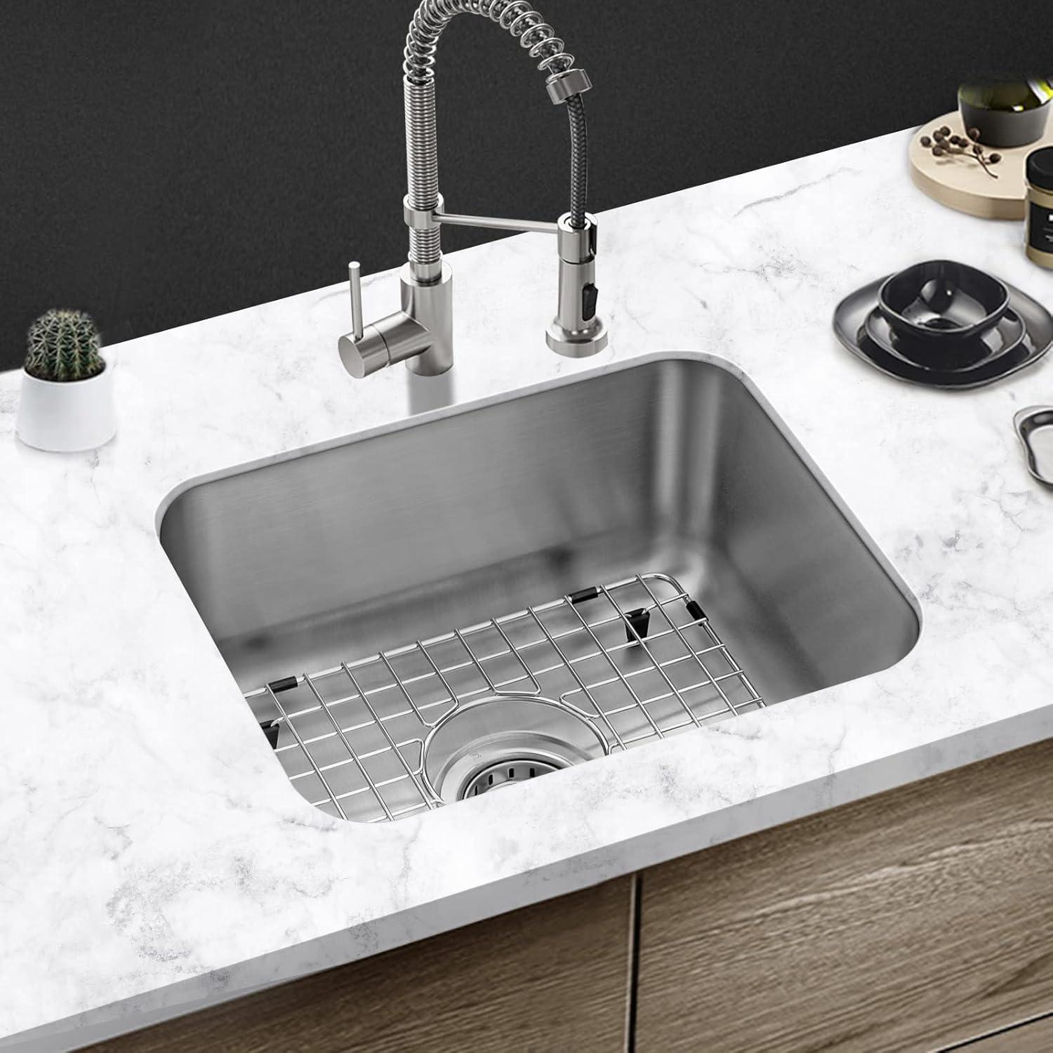 JASSFERRY Undermount Kitchen Sink Single Bowl 32 Inch, 32", 16-gauge Stainless Steel