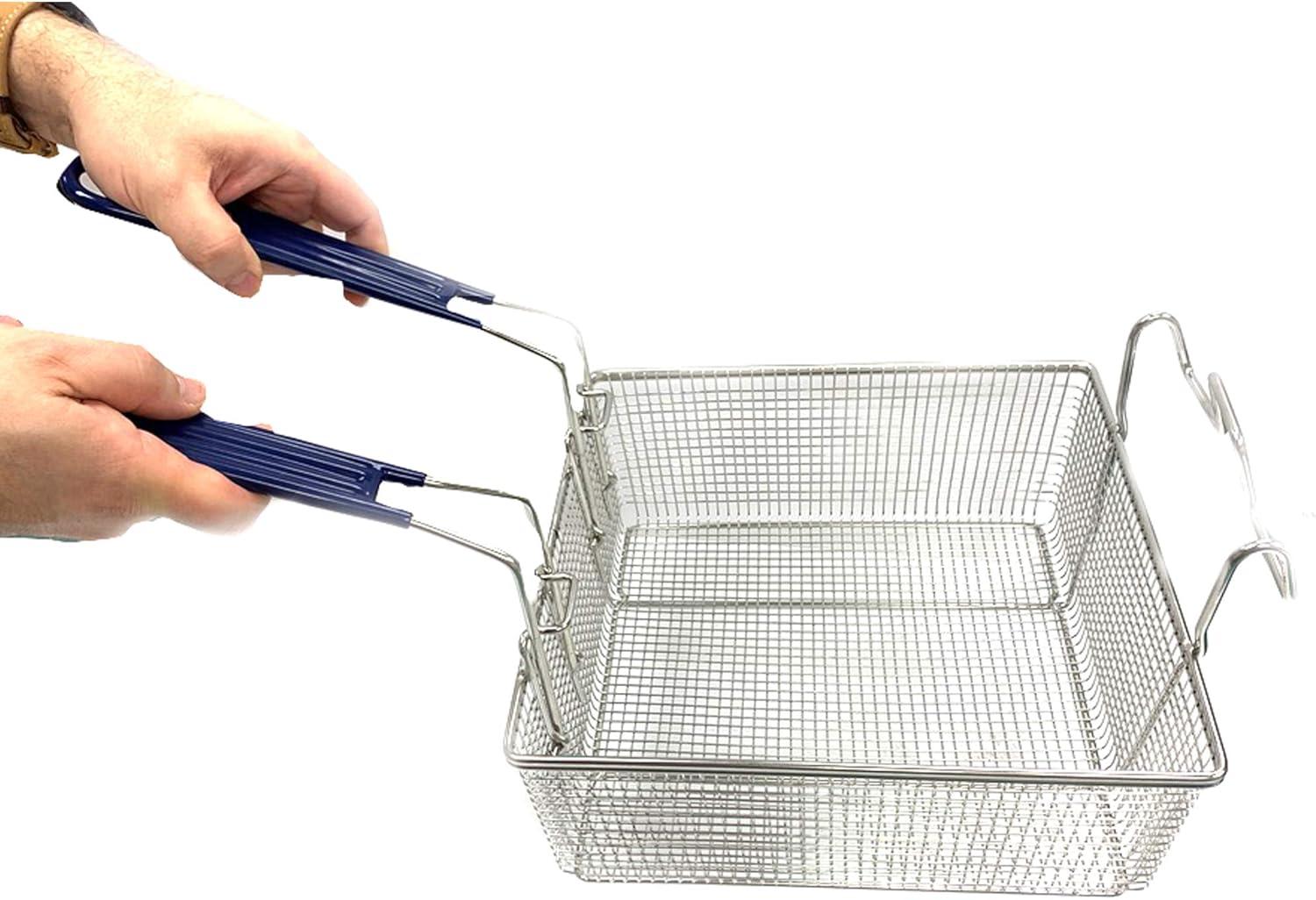ZRQarq 700-189 Double Fryer Basket Fits 4-gal & 9-gal Stainless Bayou Fryers Features Cool Touch Handle Wire Mesh Basket Perfect For Frying Fish Shrimp Chicken Onion Rings Hushpuppies and Fries