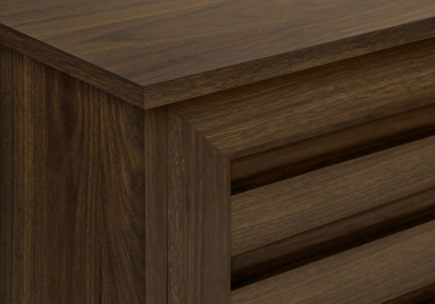 Monarch Specialties Tv Stand 72 Inch Console Media Entertainment Center Storage Cabinet Brown Laminate Black Wood Legs Transitional