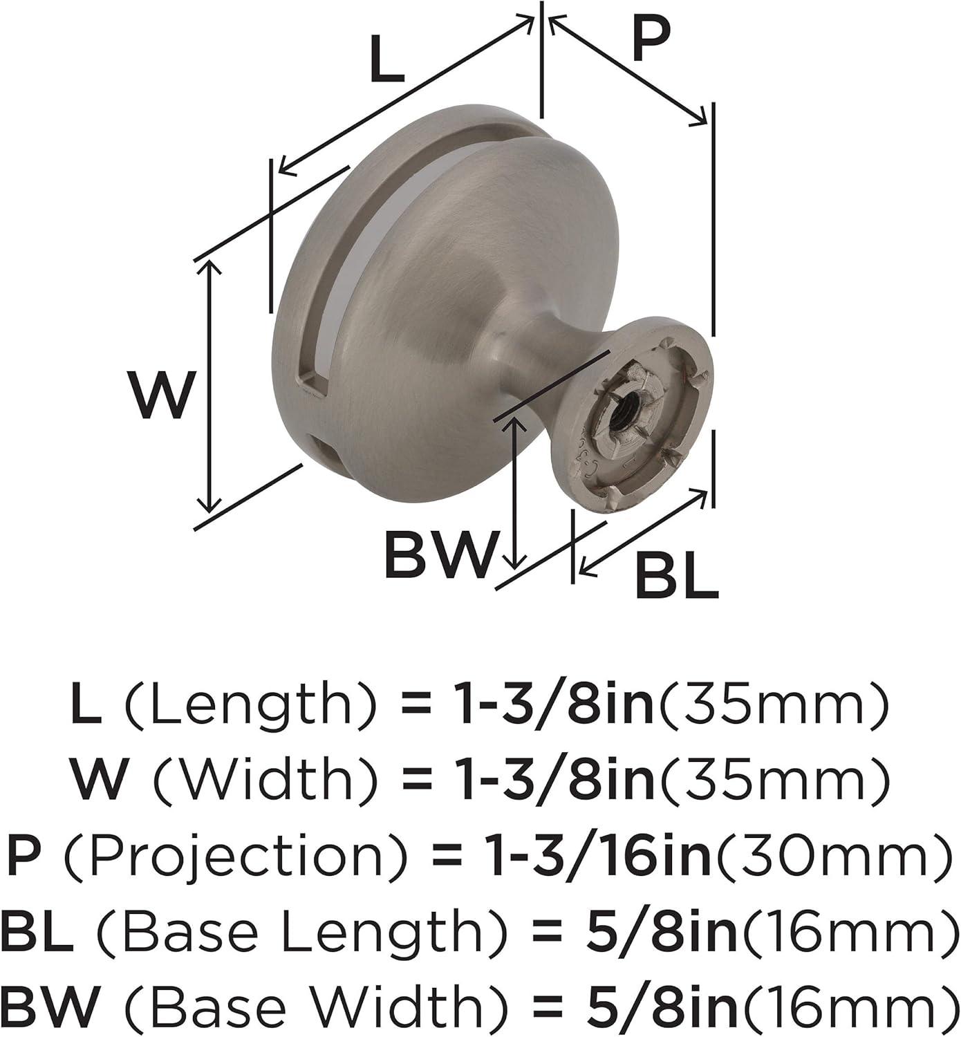 Oberon 1 3/8" Diameter Mushroom Knob