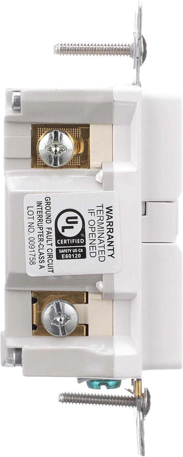 White 20A Tamper Resistant GFCI Duplex Receptacle with Wall Plate