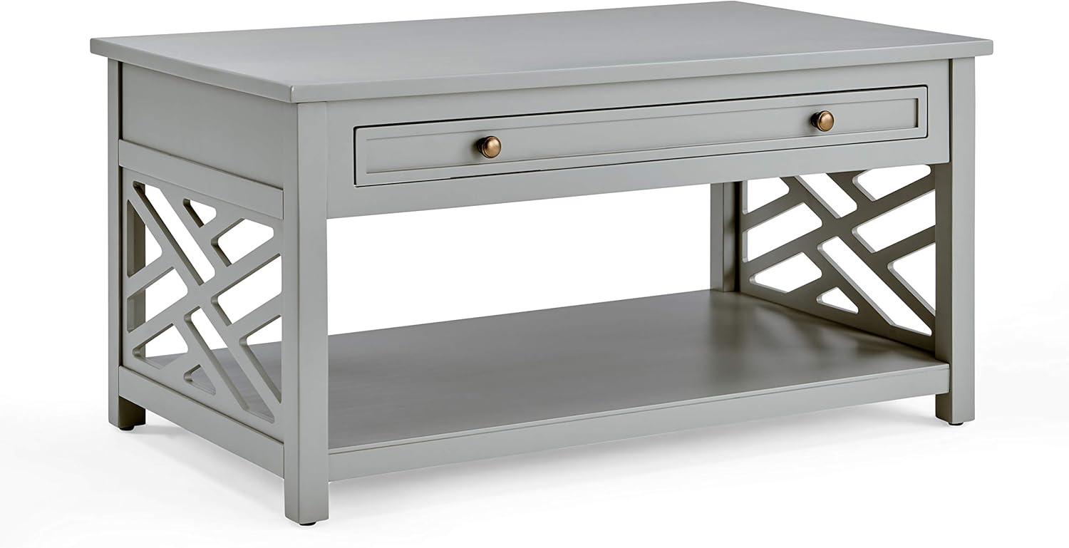 Coventry Dove Gray 36" Wood Coffee Table with Storage Drawer