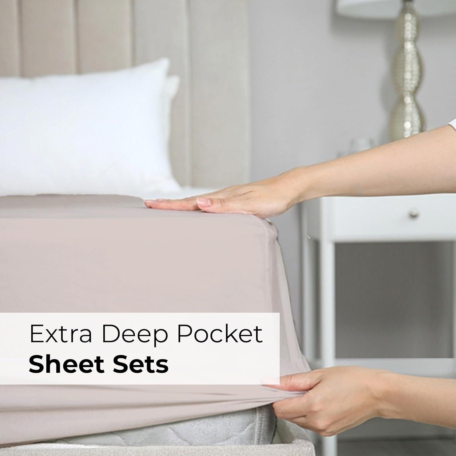 6 Piece Extra Deep Pocket Microfiber Sheet Set - CGK Linens