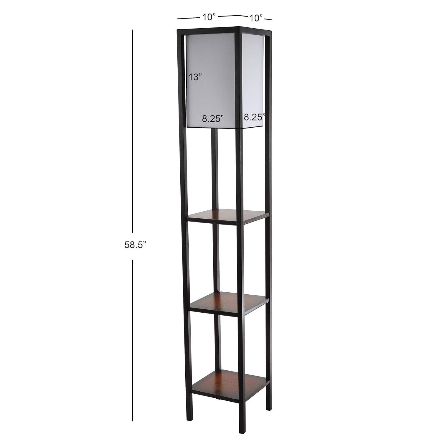 Rista Shelf Floor Lamp - FLL4044 - Cherry/Black - Safavieh