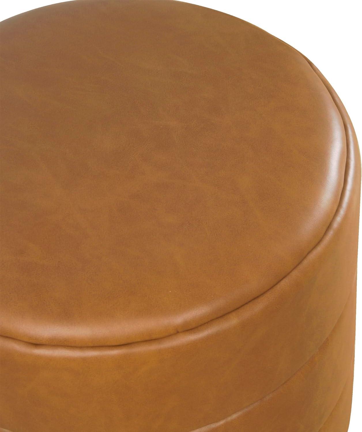 Round Upholstered Ottoman - HomePop