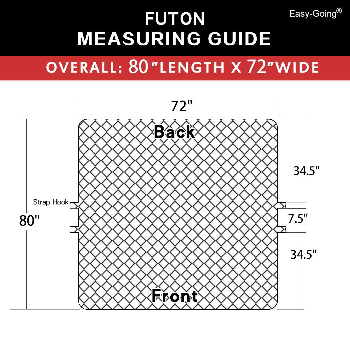 Easy-Going Futon Reversible Sofa Slipcover Water Resistant Couch Cover(Futon, Gray/Light Gray)