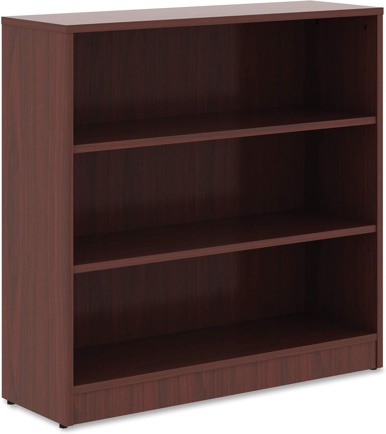 HOOMHIBIU Mahogany Laminate Bookcase  36&#34; x 36&#34; x 12&#34;