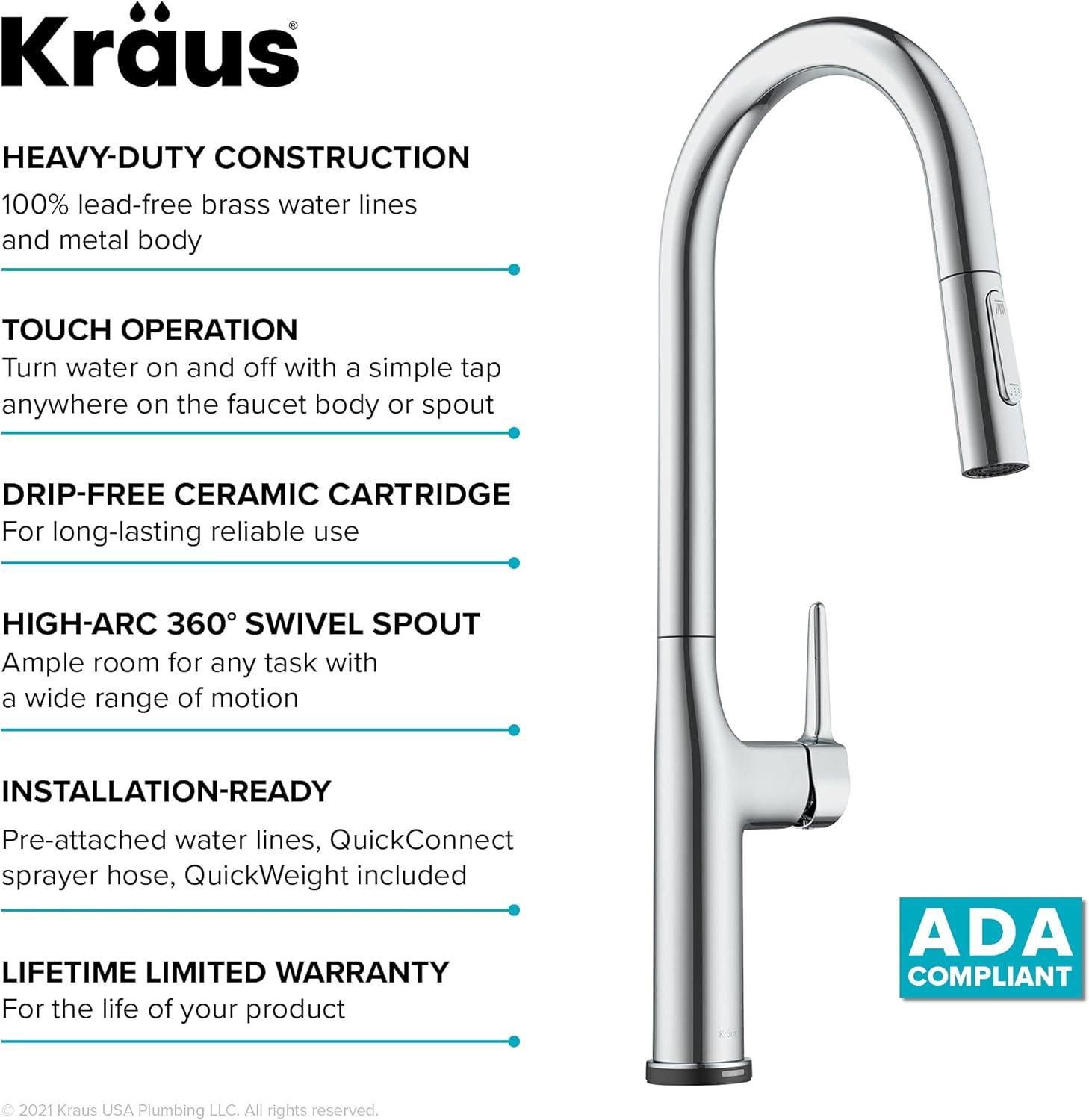 Pull Down Touch Single Handle Kitchen Faucet