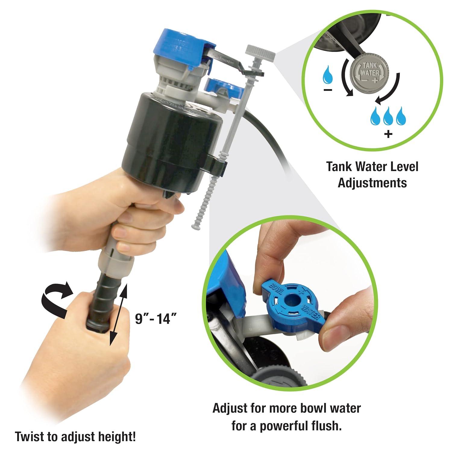 Fluidmaster K-400H-021 Universal 2" Everything Toilet Repair Kit with Installation Tools, New, 1-Pack, Weight 1.97 lbs.