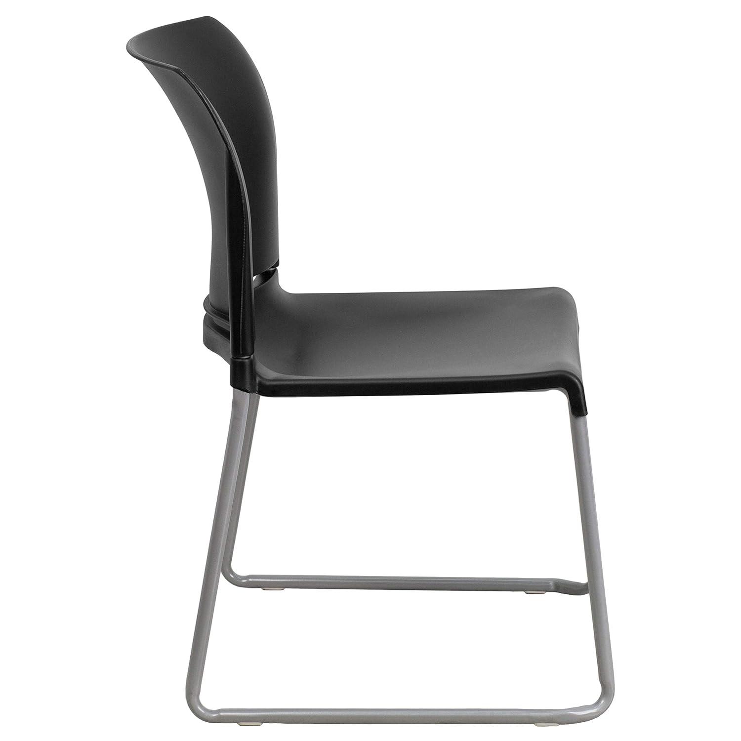 Flash Furniture Brielle Contoured Sled Base Stackable Waiting Room Chairs (Set of 5)