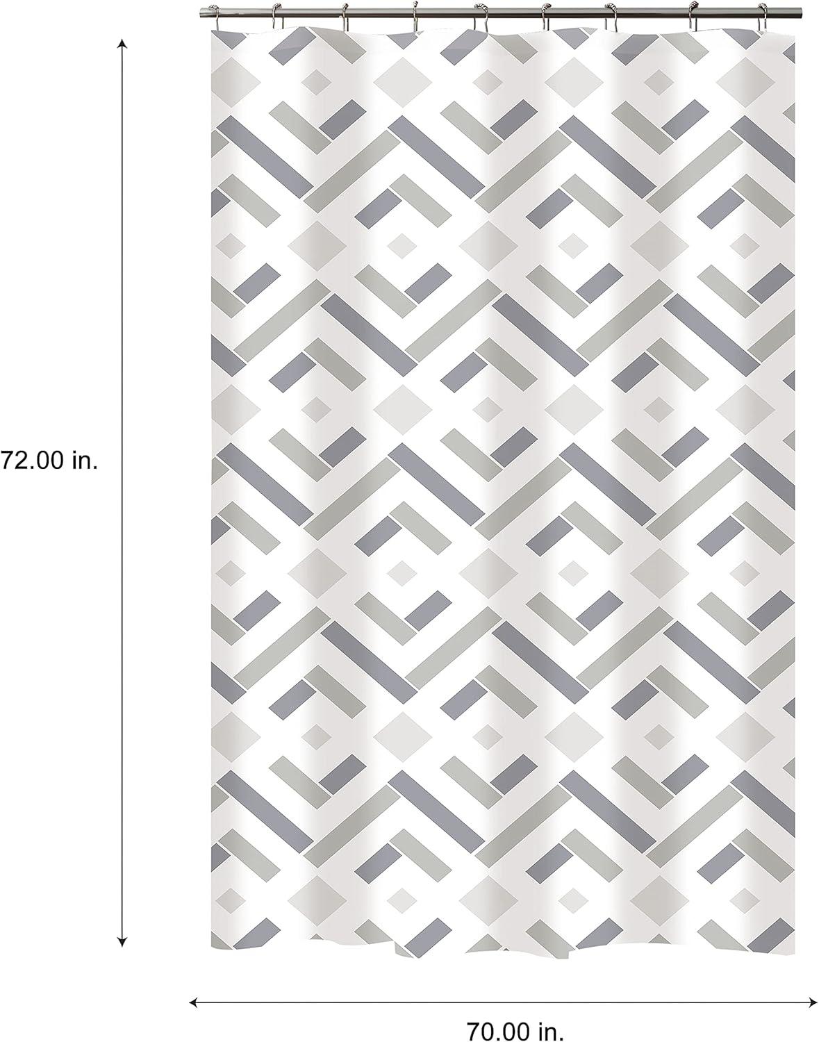 Bath Bliss Geometric Shower Curtain
