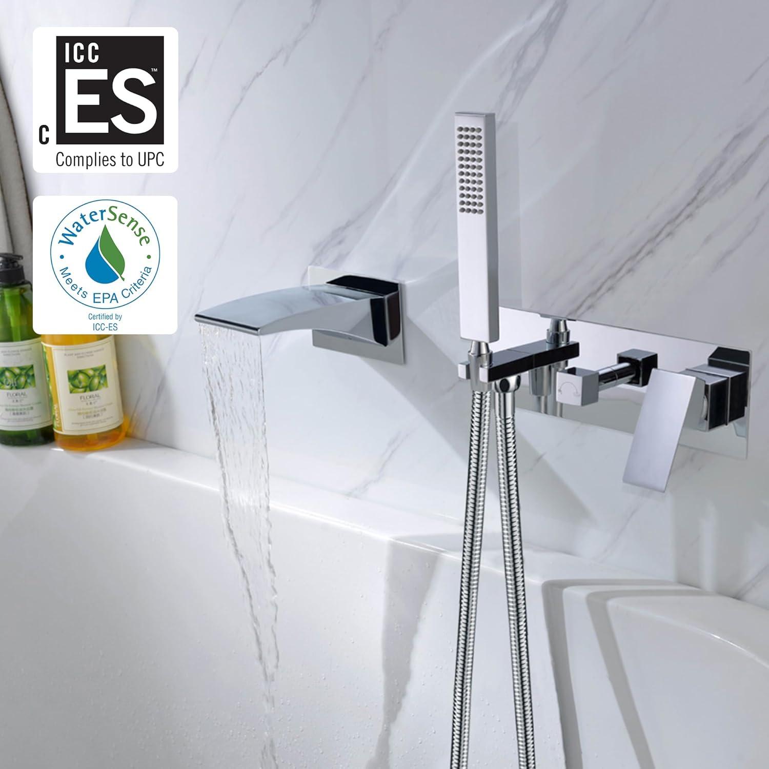 1 Handle Bathroom Waterfall Faucet with Diverter