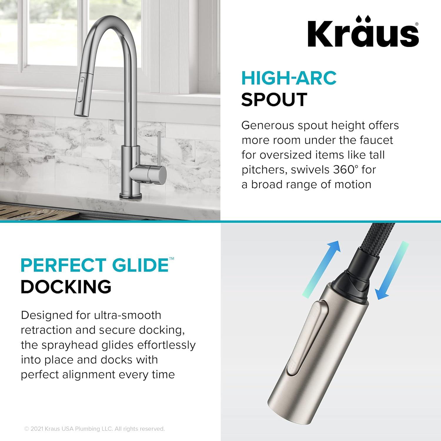 Kraus Oletto Single-Handle Touch Kitchen Sink Faucet