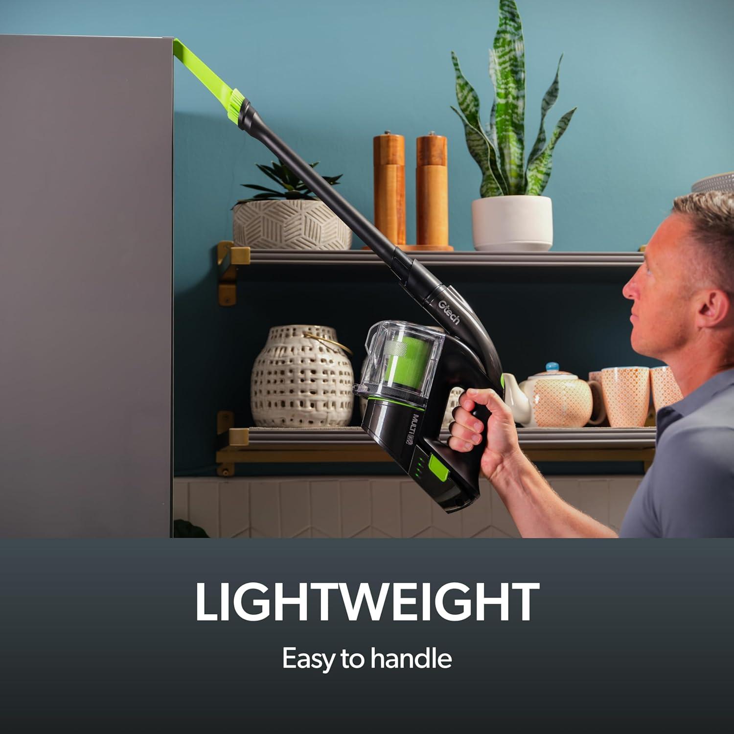 Gtech Multi MK2 K9 Cordless Handheld Vacuum Cleaner - Portable Vacuum Cleaner for Car, Home, and More - Reinforced with Lightweight Aluminum - Rechargeable - Pet Vacuum