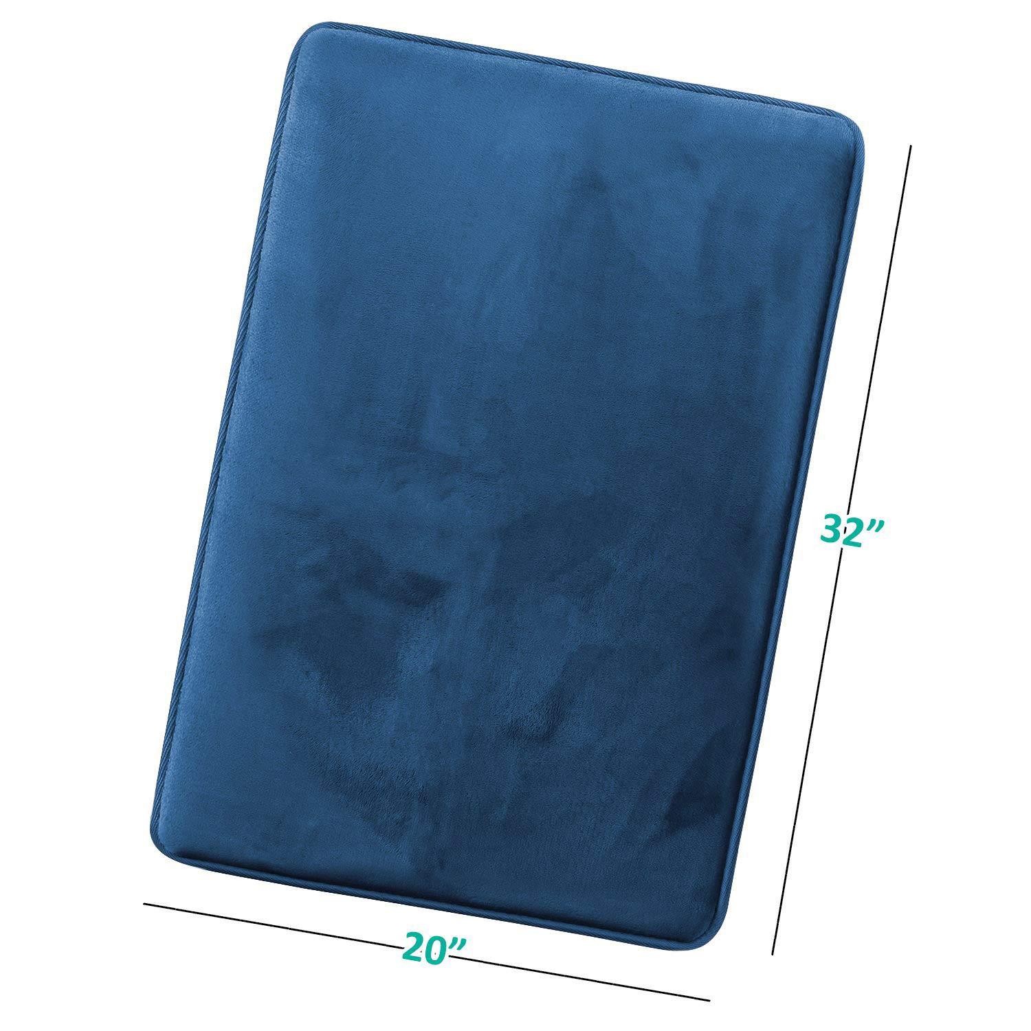 Clara Clark Ultra Soft and Absorbent Memory Foam Bath Rug Set with Non-Slip Backing